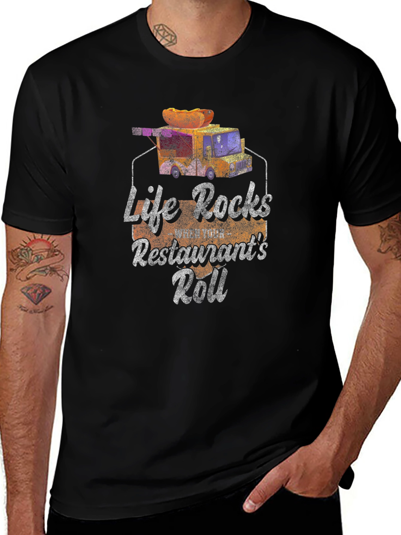 Life Rocks Restaurants Roll T-Shirt