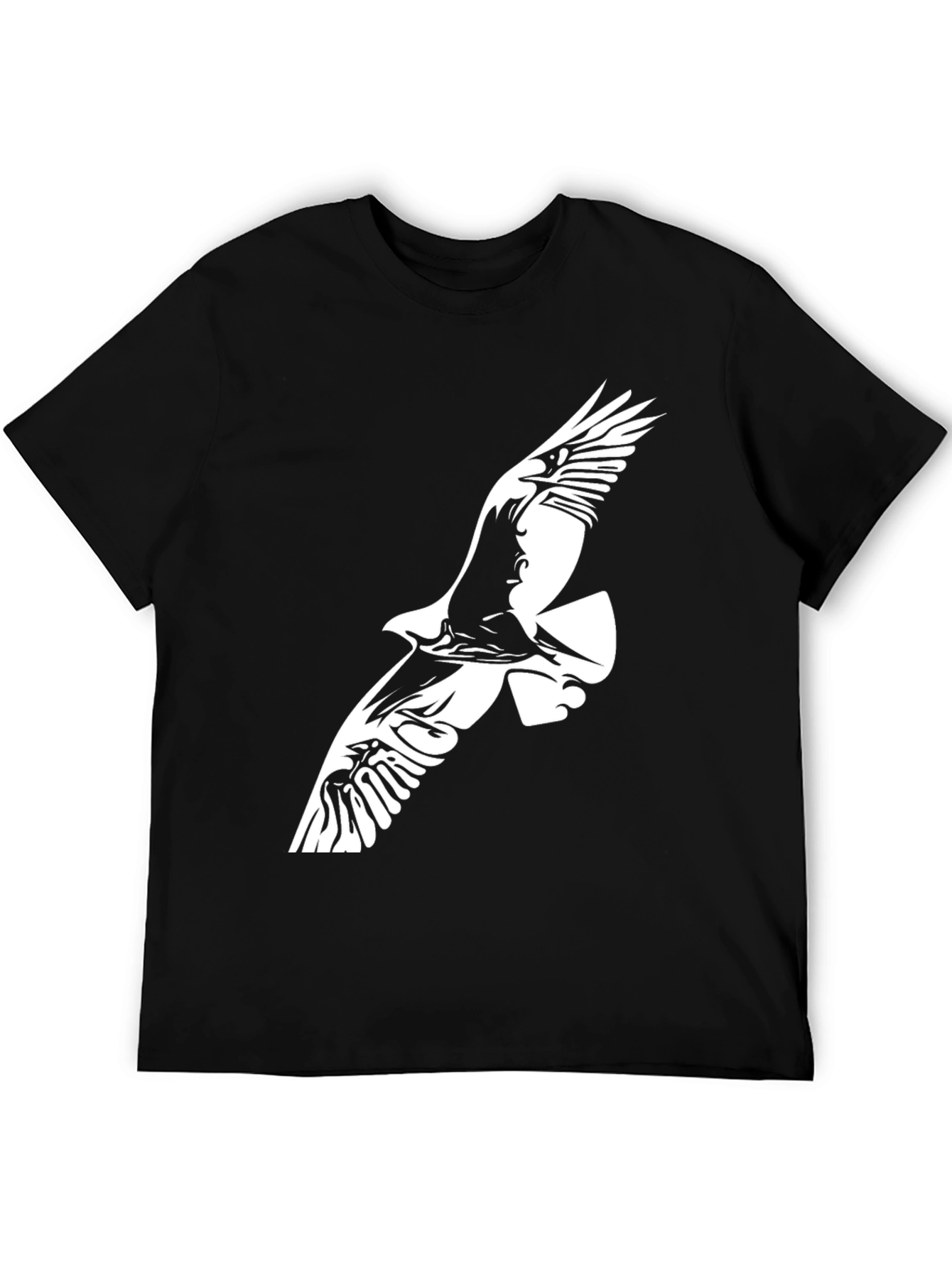 Eagle Graphic Tee - Black Cotton Blend