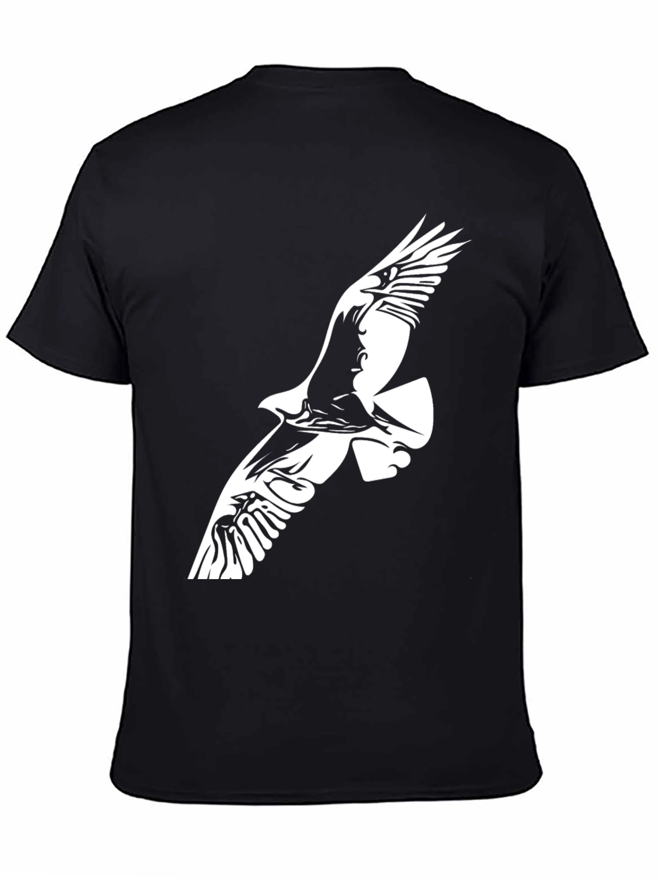 Eagle Graphic Tee - Black Cotton Blend
