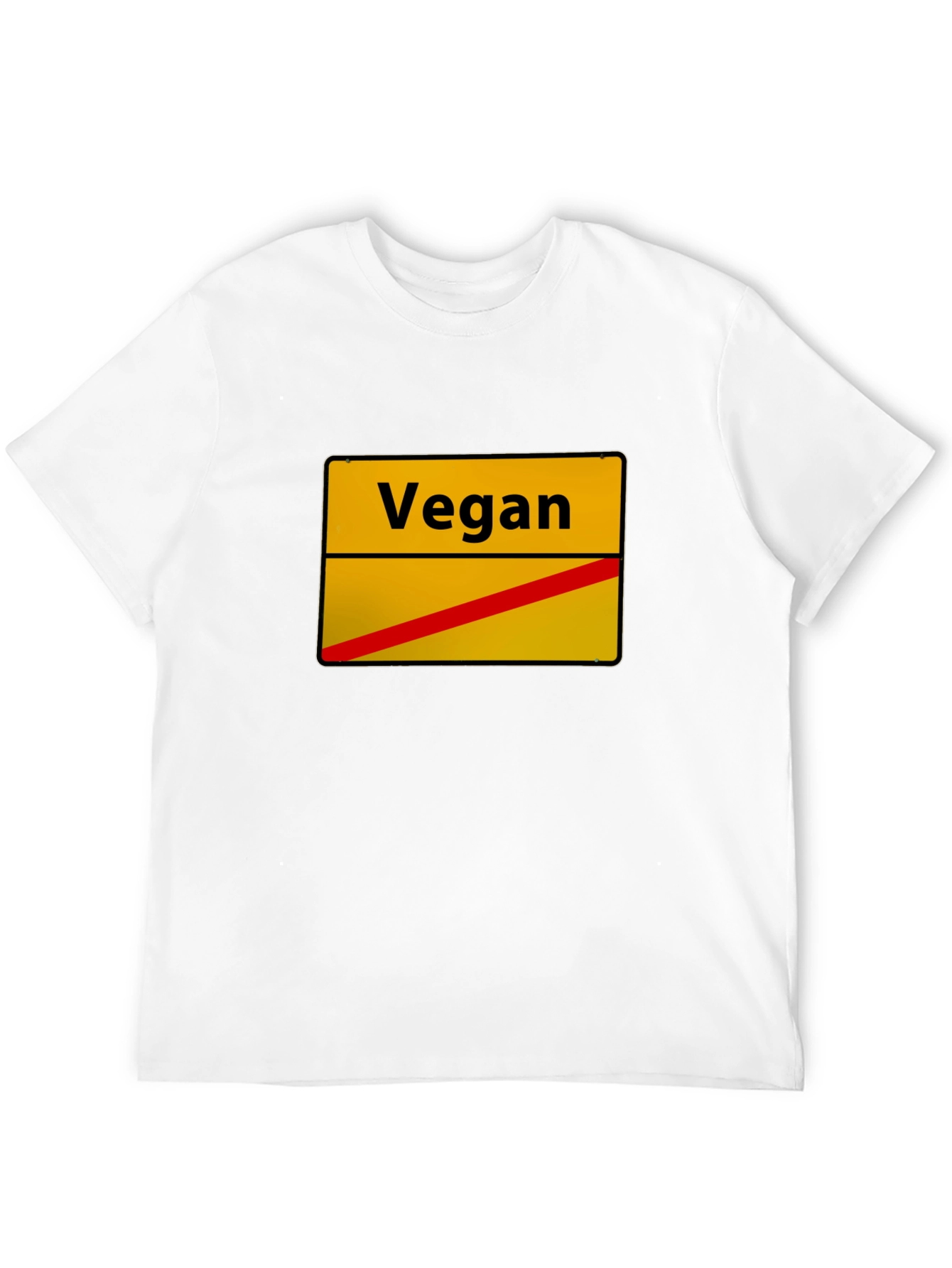 Vegan Street Sign Black T-Shirt - Unisex