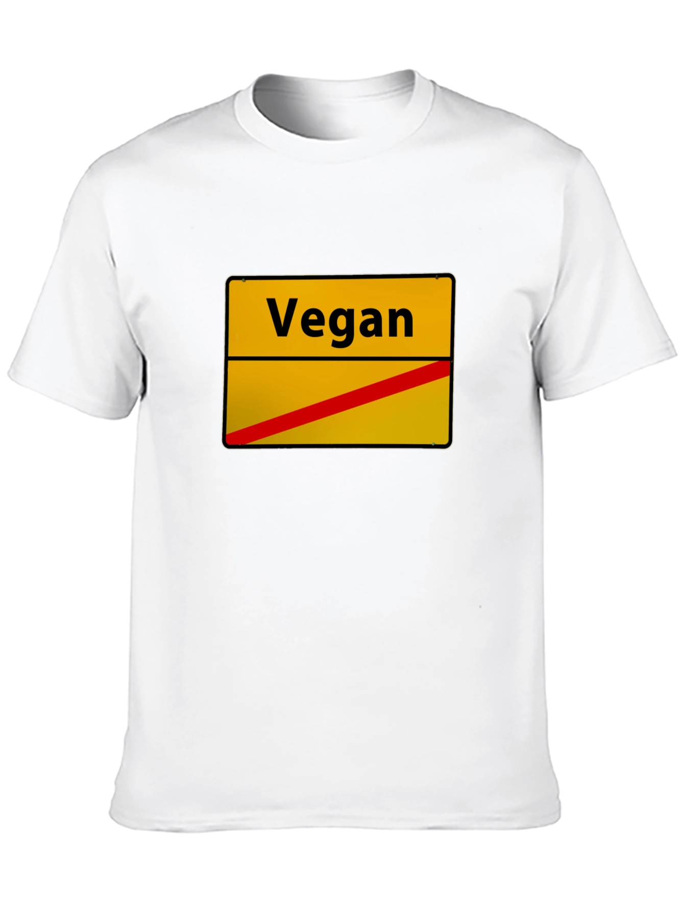 Vegan Street Sign Black T-Shirt - Unisex