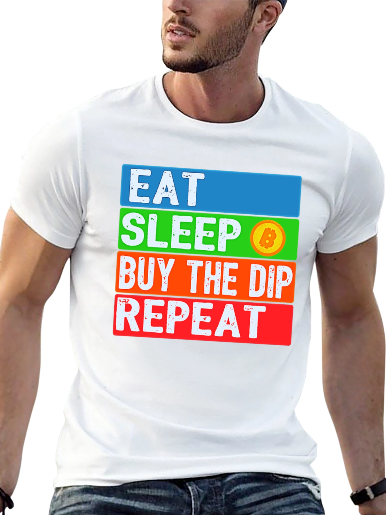 Eat Sleep Buy the Dip Bitcoin Crypto T-Shirt