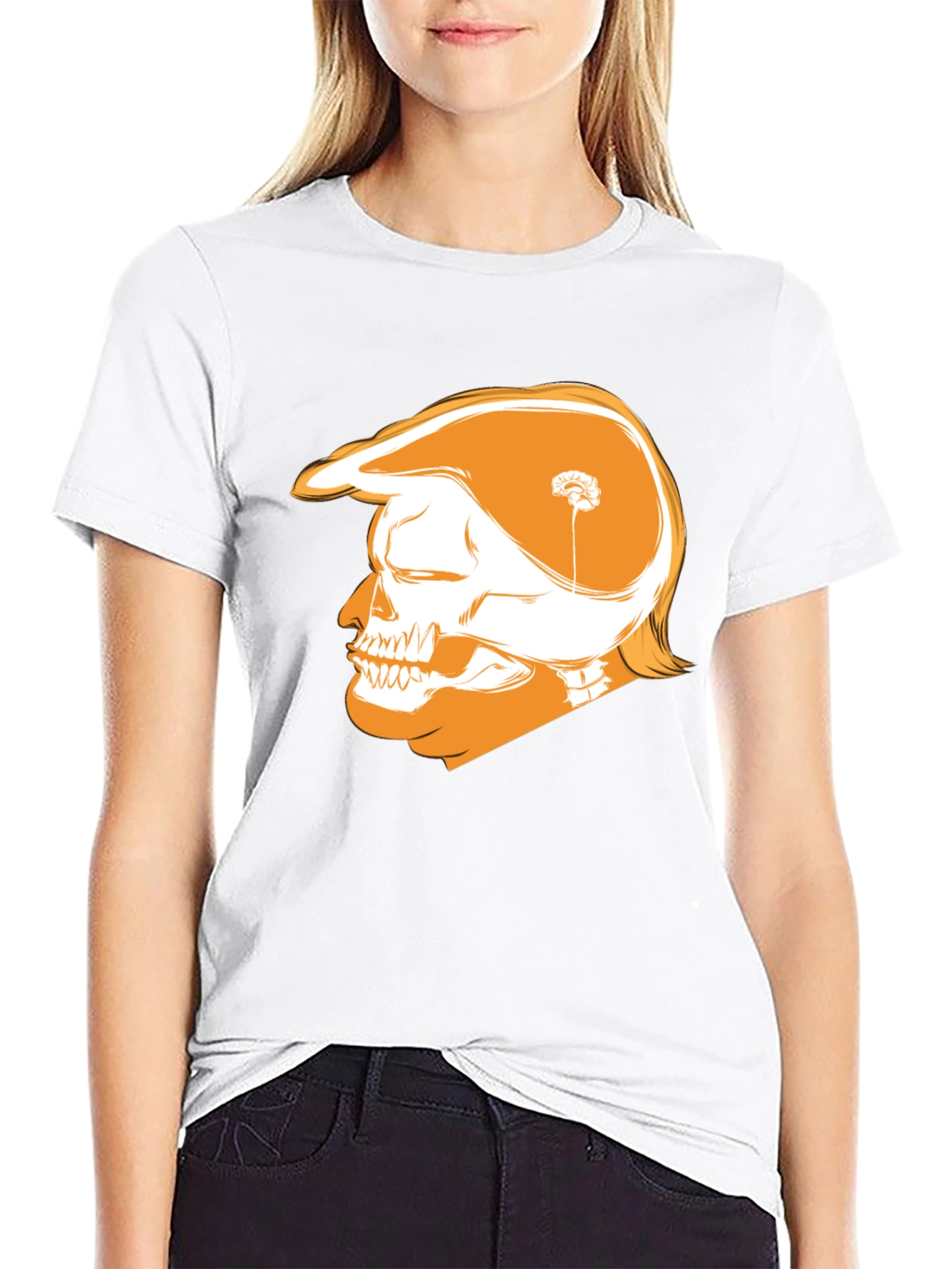 Political Satire Skeleton Head T-Shirt