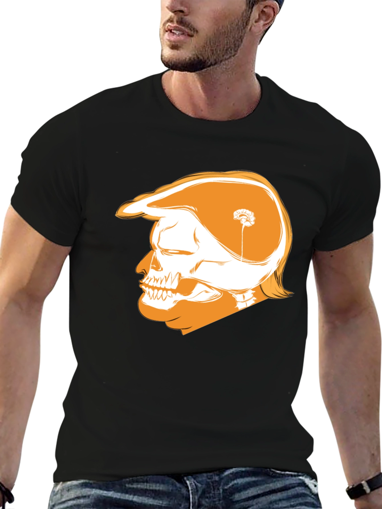 Political Satire Skeleton Head T-Shirt