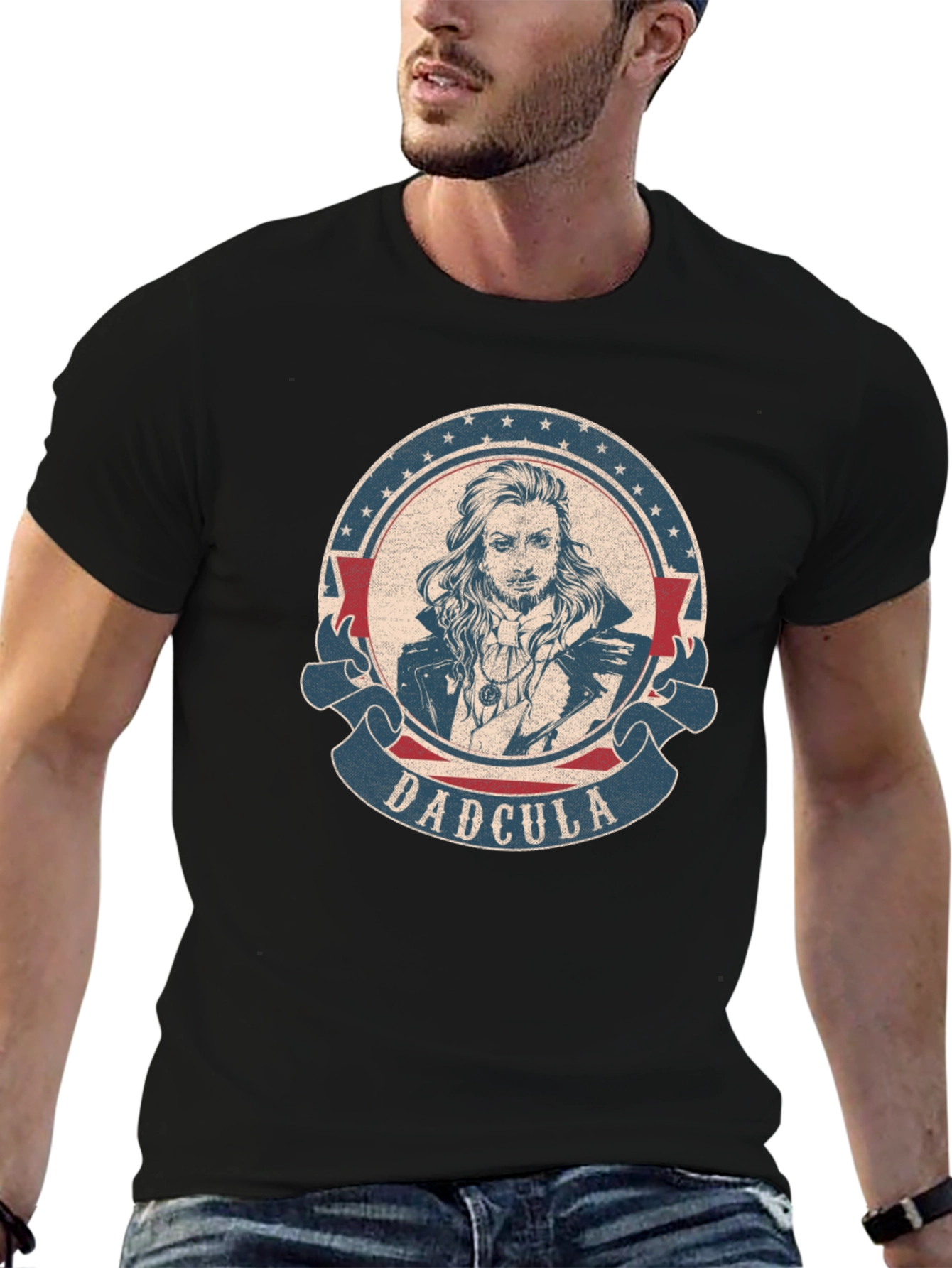 Dadcula Graphic Tee - Fathers Day Dracula Shirt