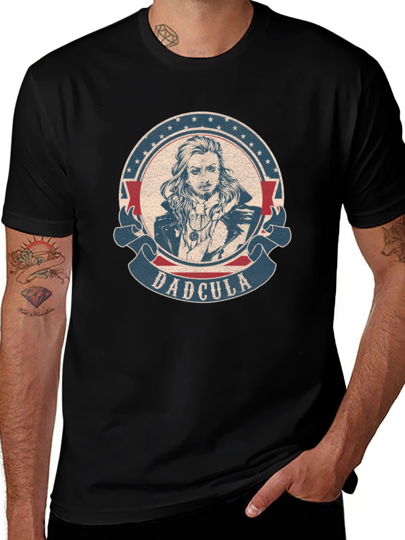 Dadcula Graphic Tee - Fathers Day Dracula Shirt