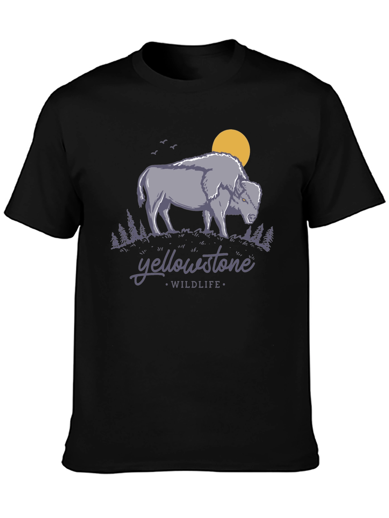 Yellowstone Wildlife Graphic Tee - Bison Design