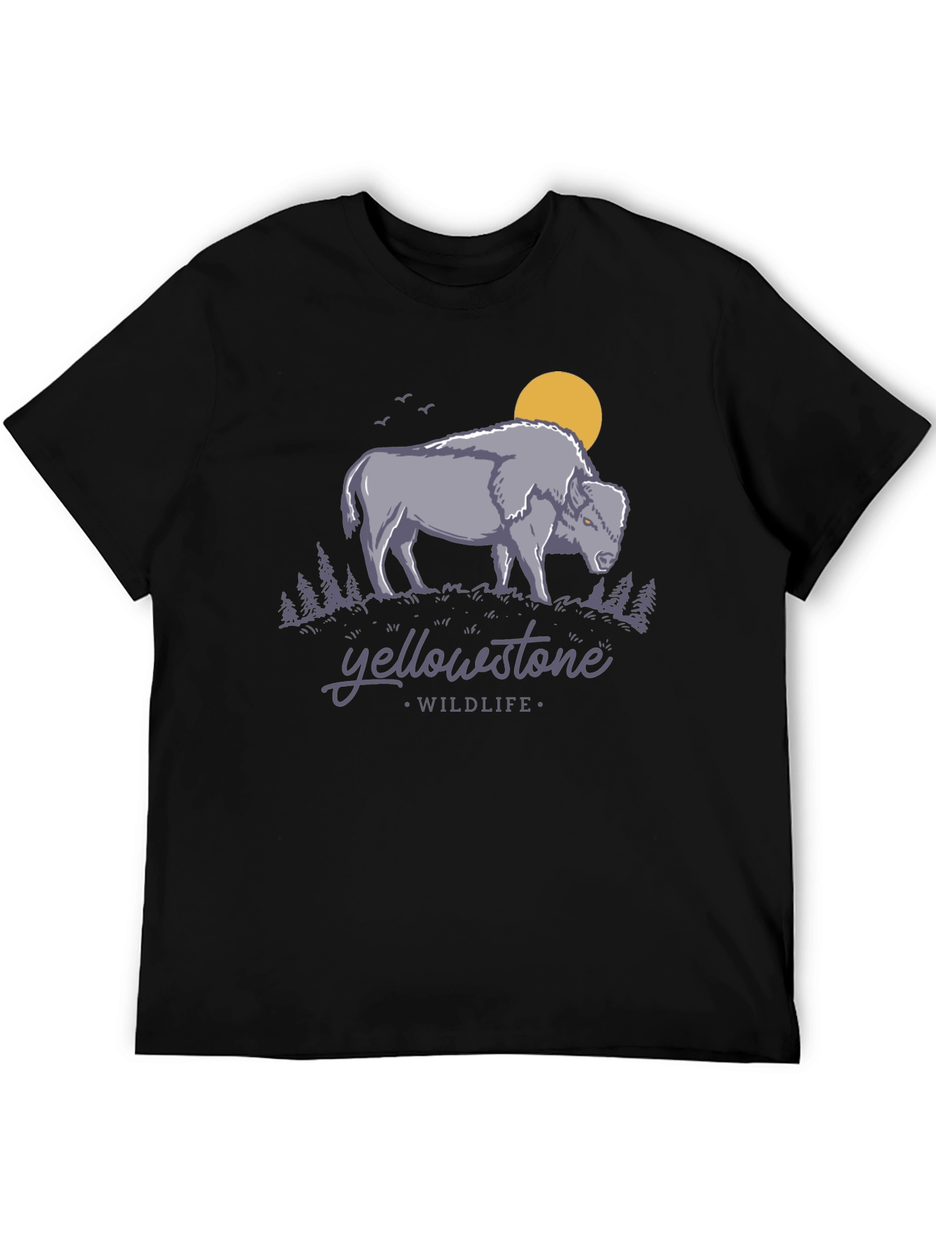 Yellowstone Wildlife Graphic Tee - Bison Design