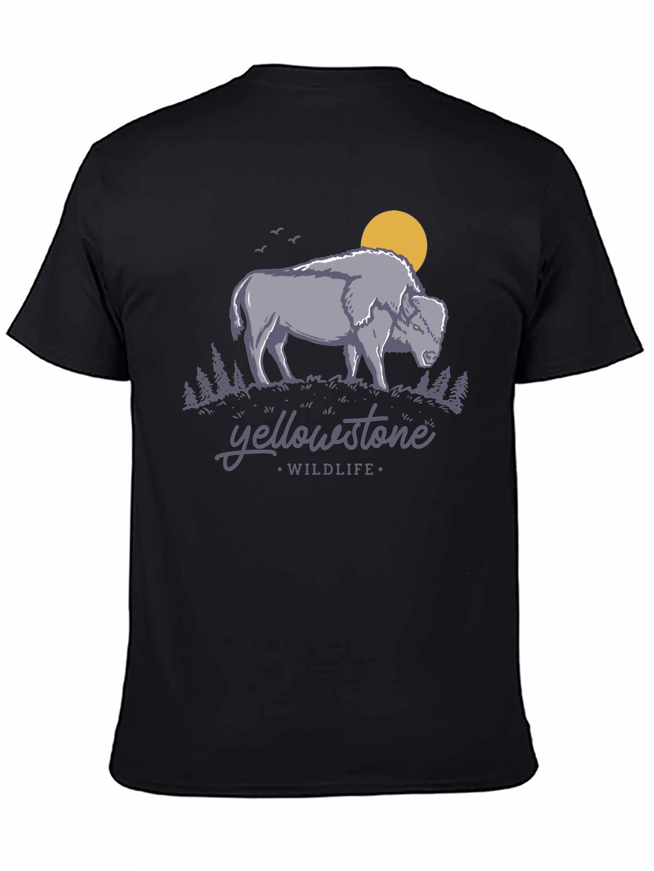 Yellowstone Wildlife Graphic Tee - Bison Design