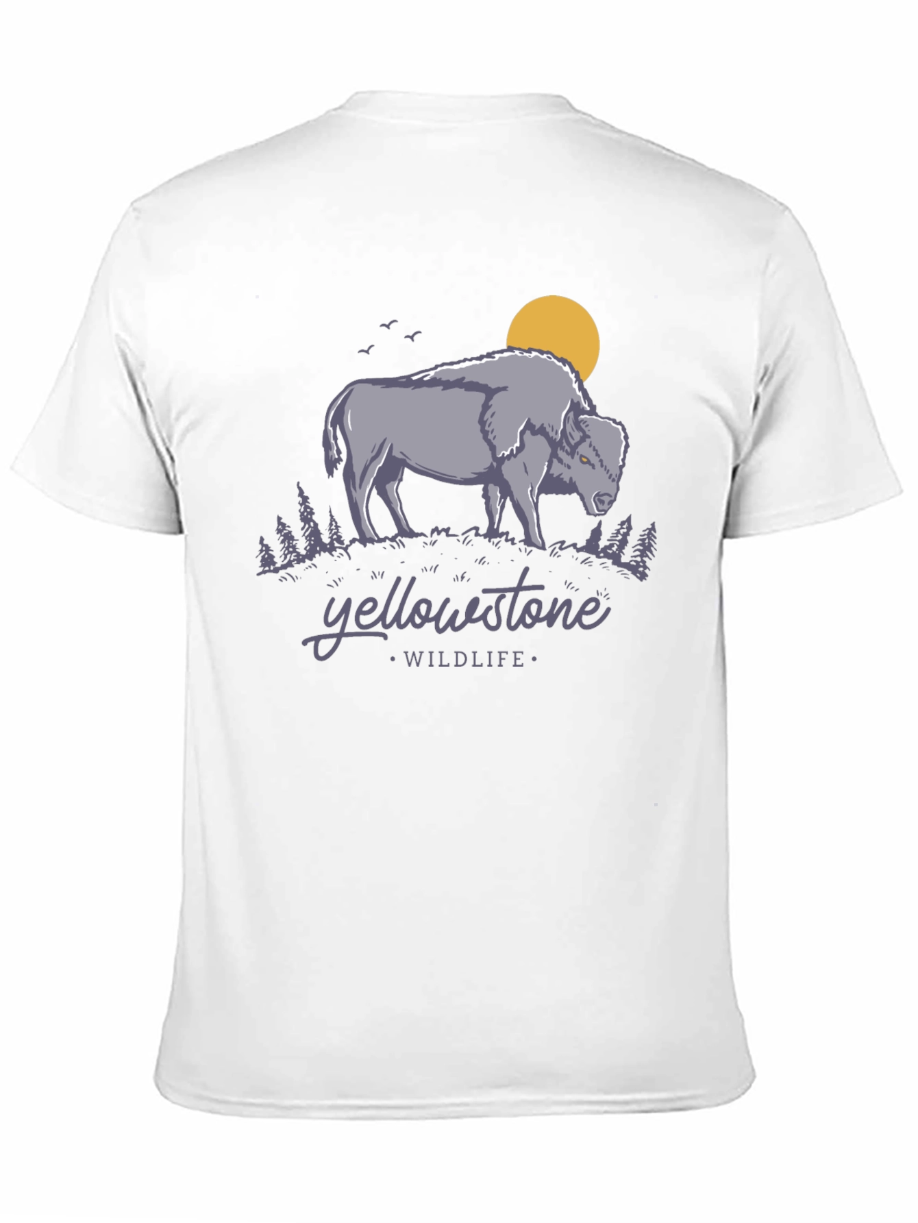 Yellowstone Wildlife Graphic Tee - Bison Design
