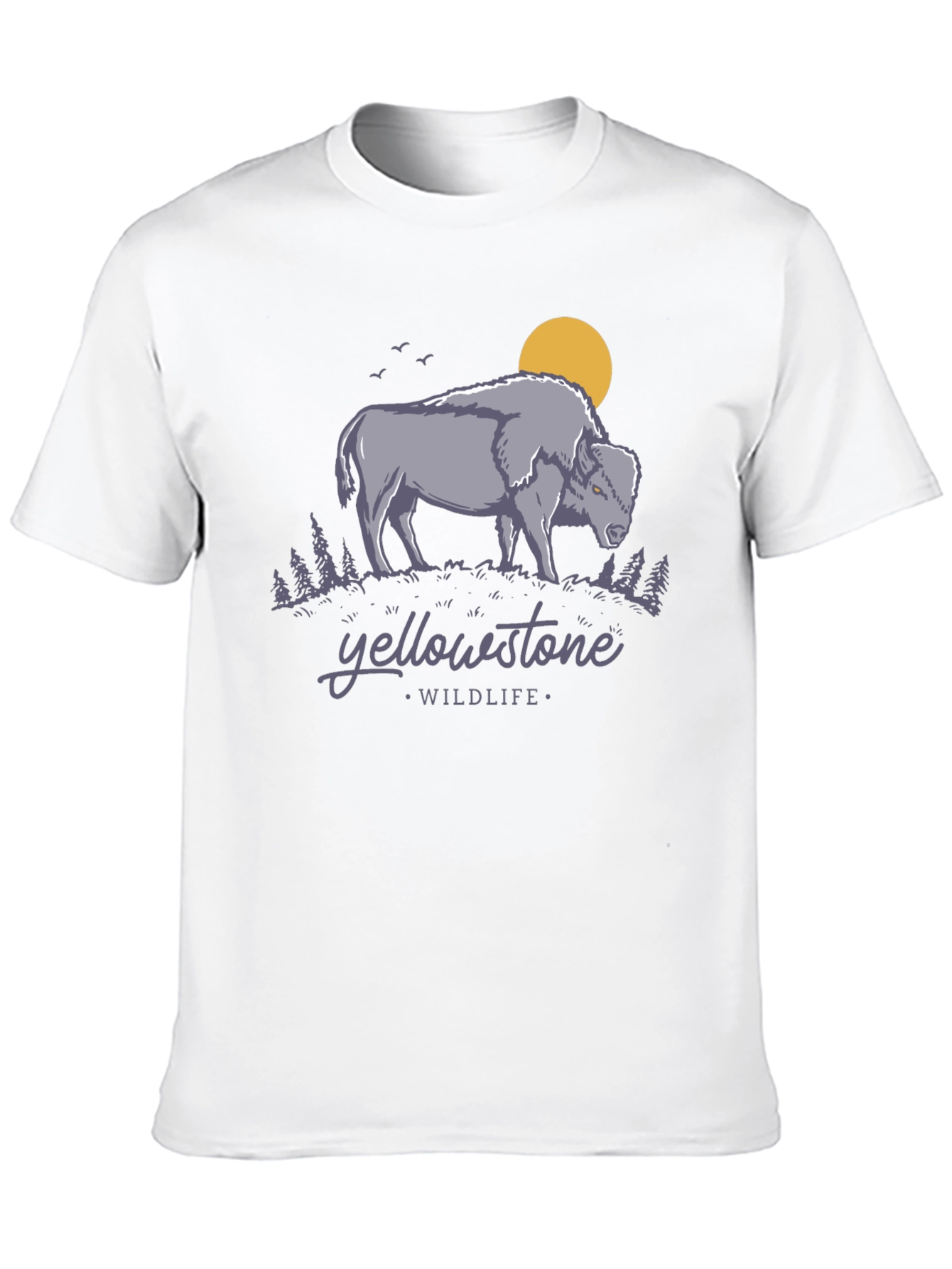 Yellowstone Wildlife Graphic Tee - Bison Design