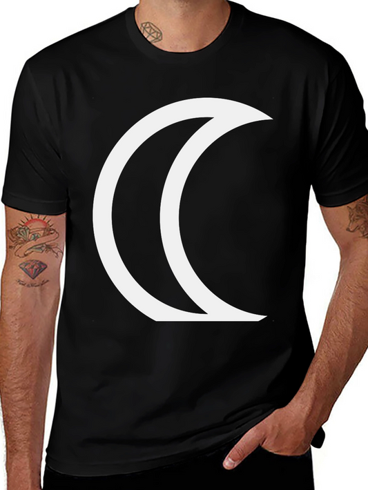Crescent Moon Graphic Black T-Shirt