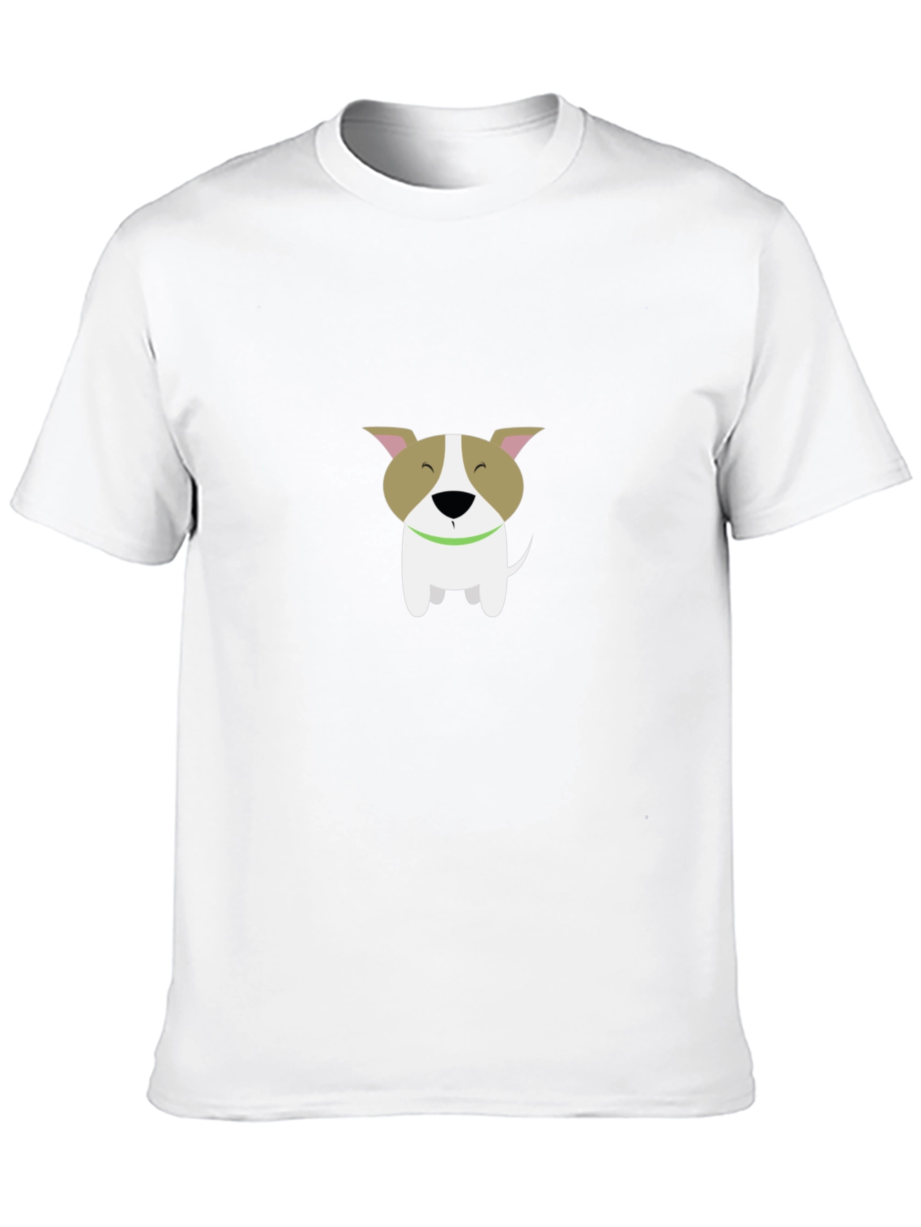 Cute Dog Graphic Black T-Shirt - Mens Casual Tee