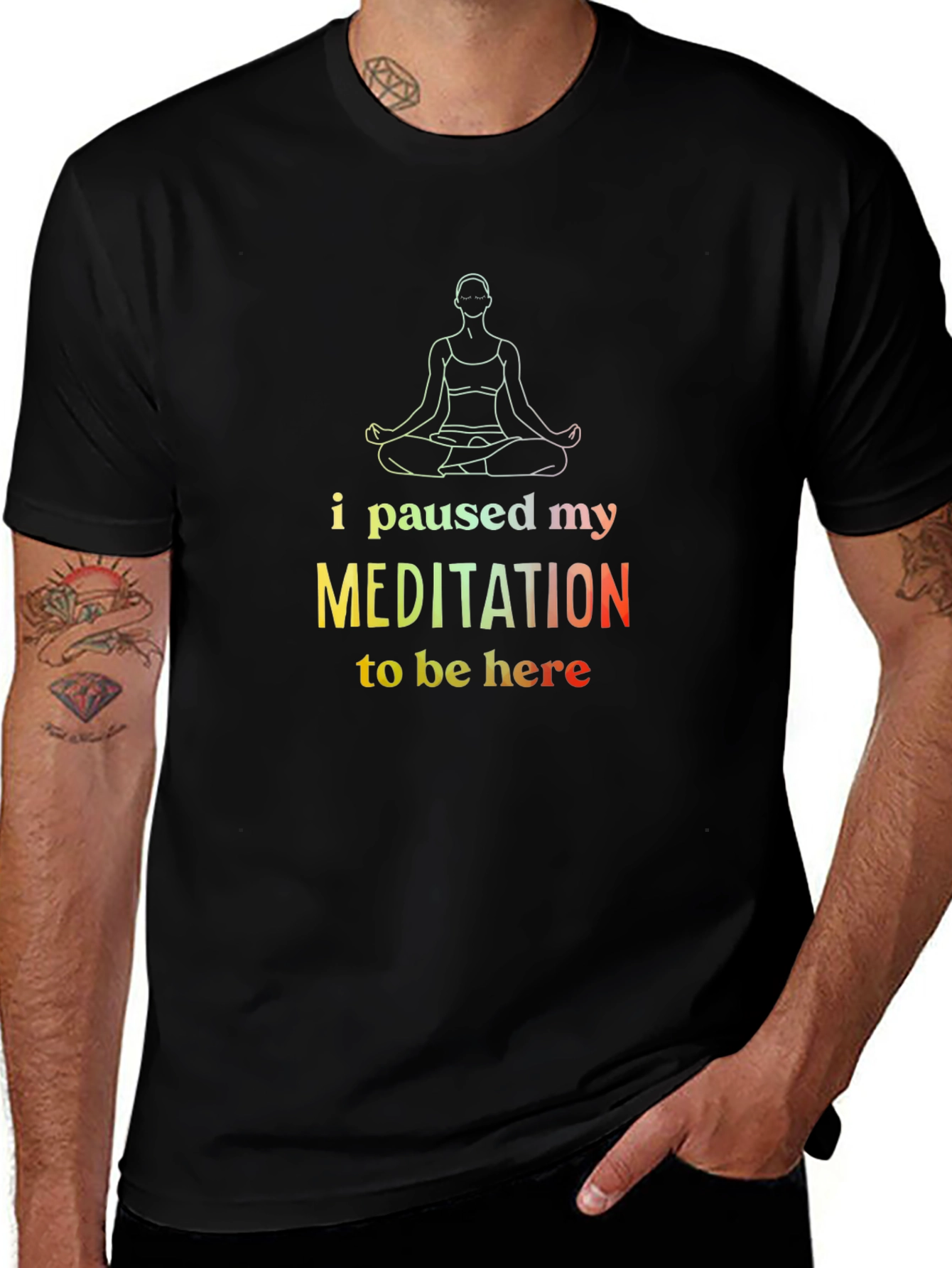 Meditation Pause Graphic Tee - Funny Unisex Shirt