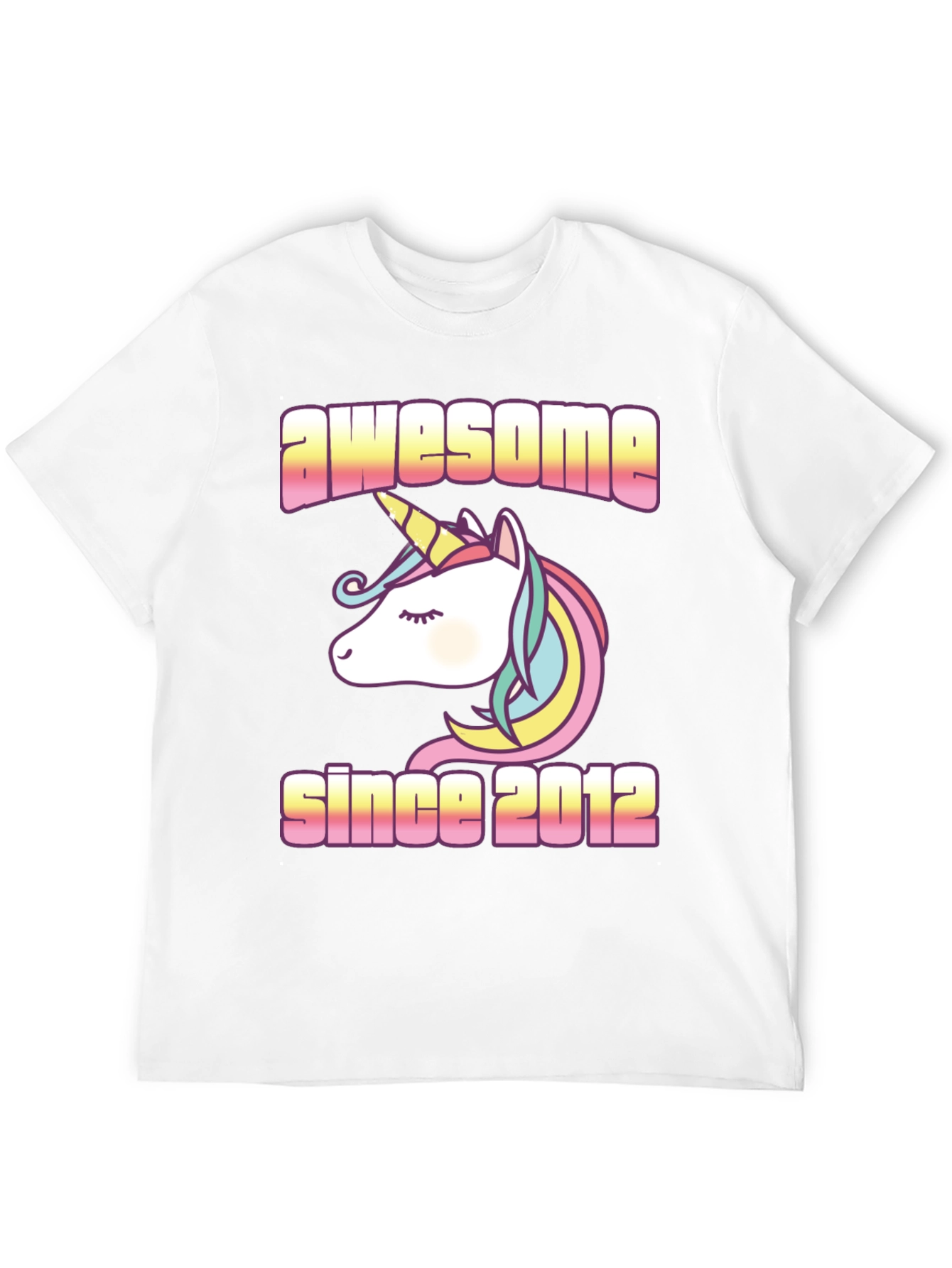 Awesome Since 2012 Unicorn Graphic Tee