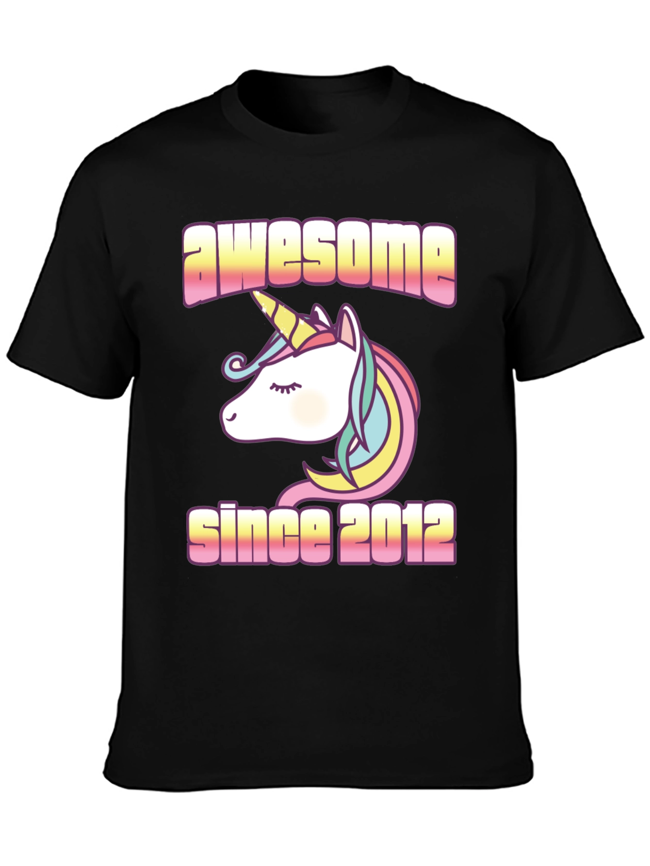 Awesome Since 2012 Unicorn Graphic Tee