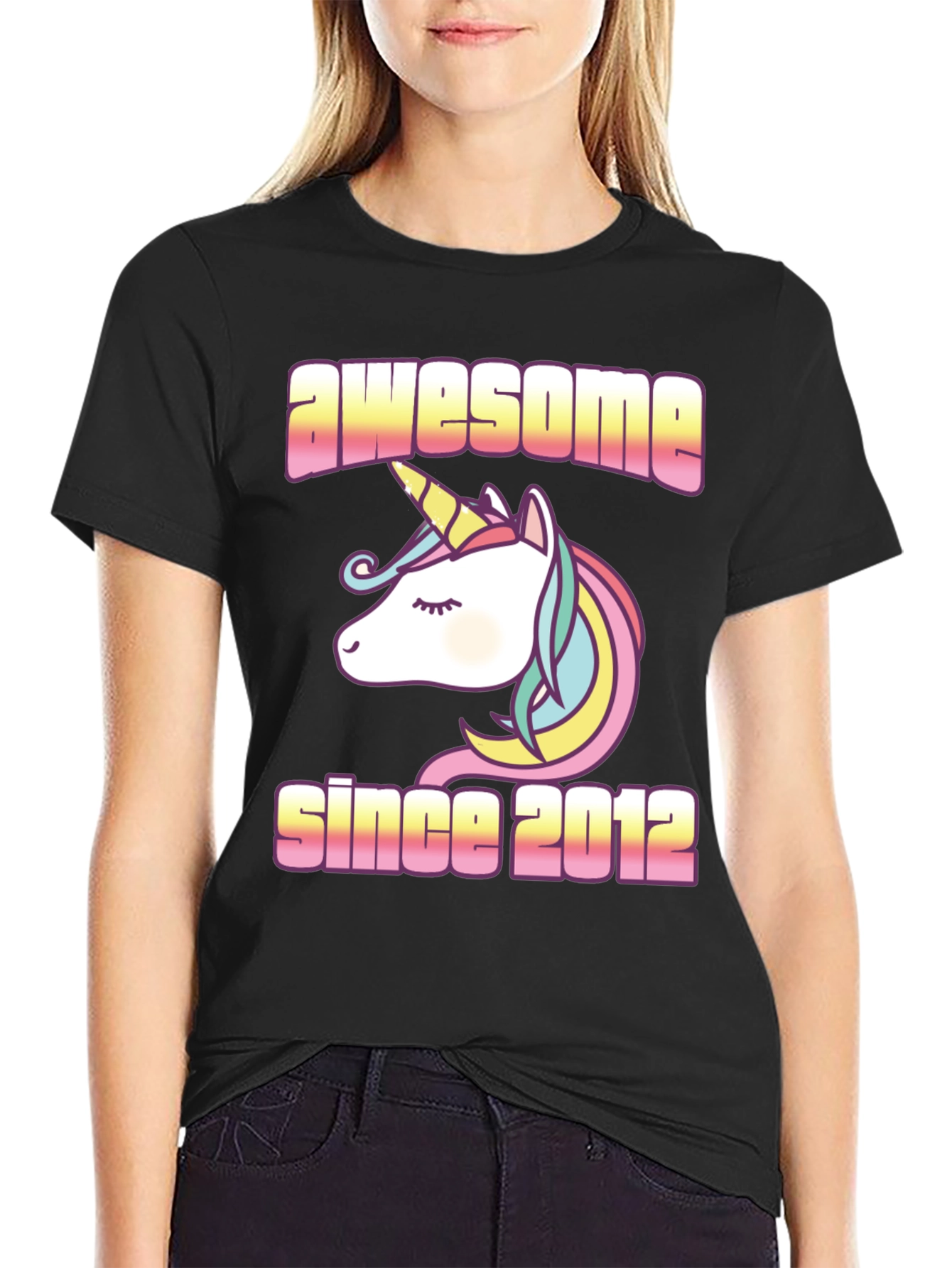 Awesome Since 2012 Unicorn Graphic Tee
