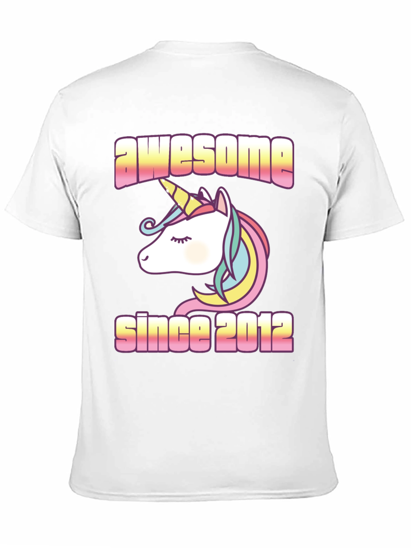Awesome Since 2012 Unicorn Graphic Tee