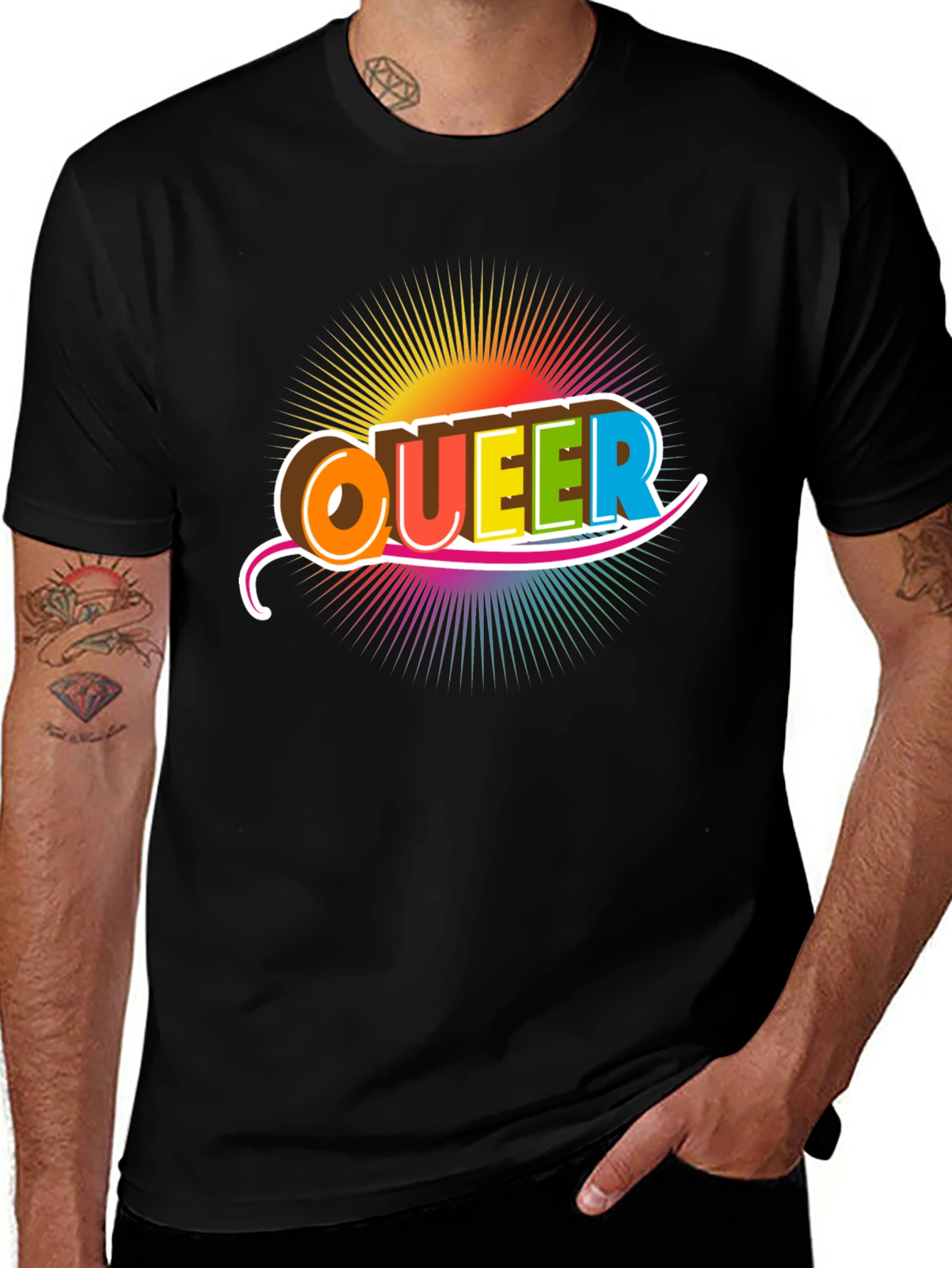 Queer Rainbow Graphic T-Shirt - Pride Fashion