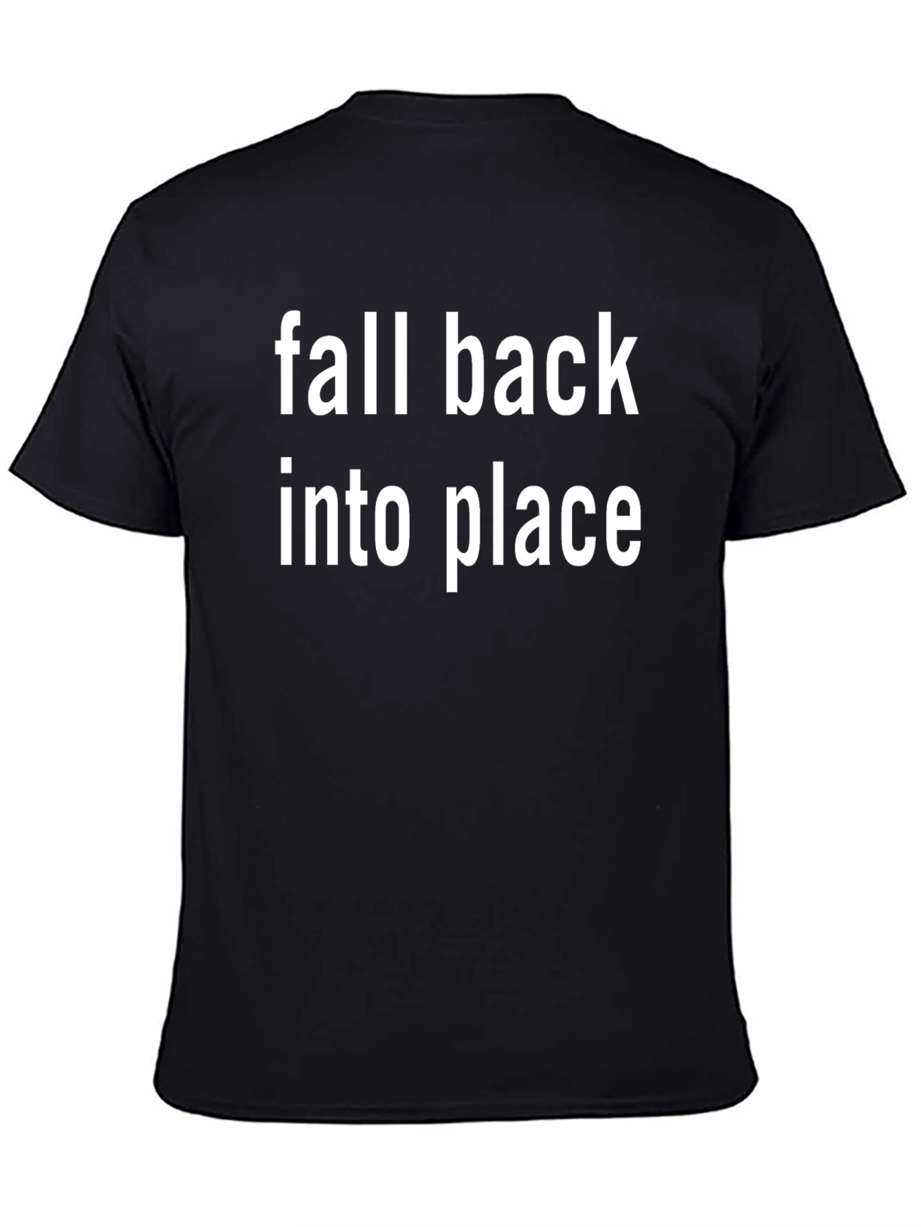 Fall Back Into Place Black T-Shirt