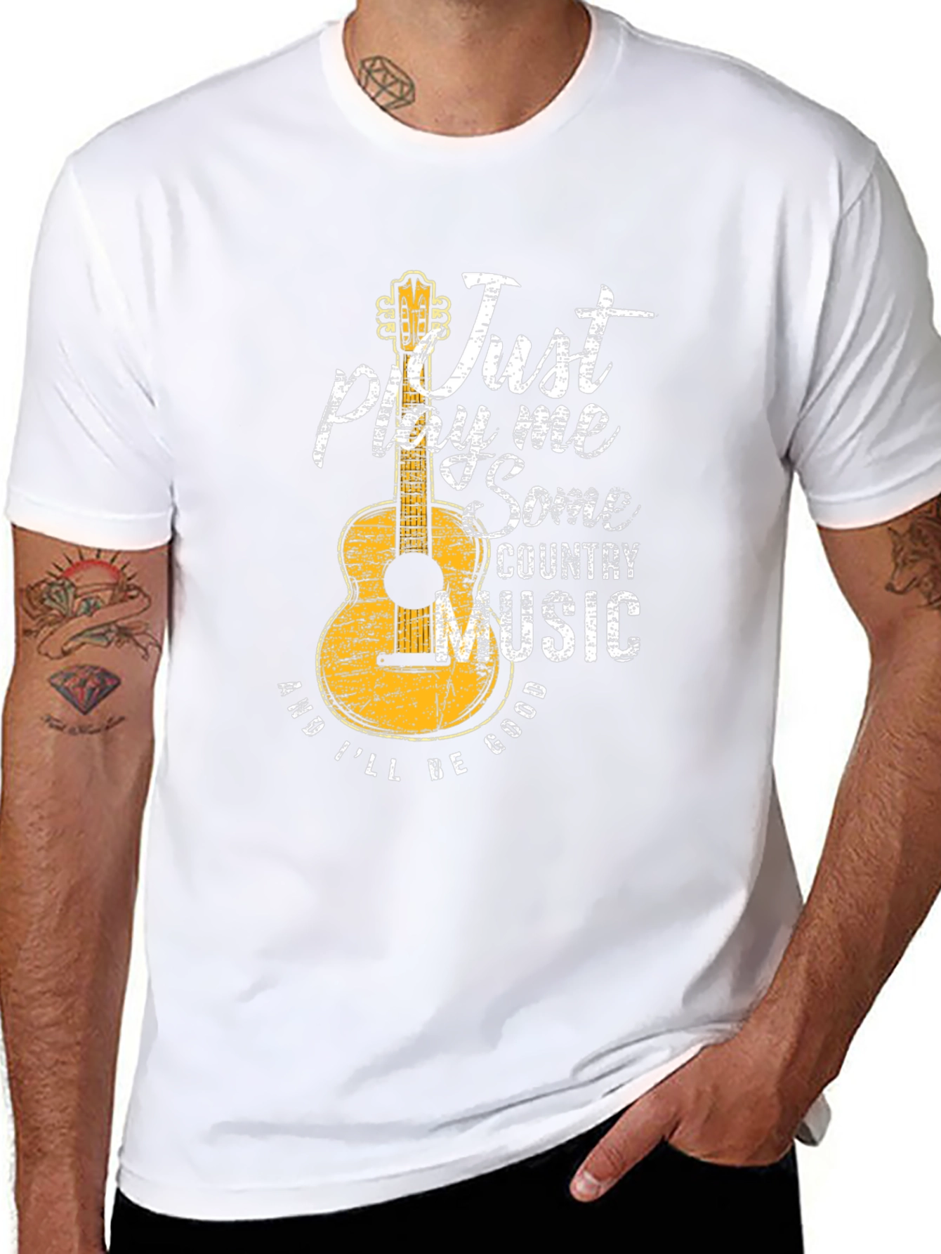 Country Music Guitar Graphic T-Shirt