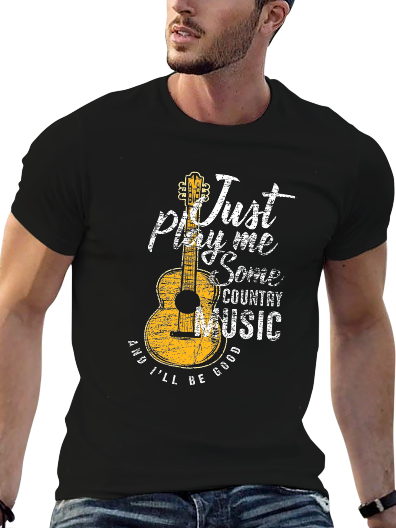 Country Music Guitar Graphic T-Shirt