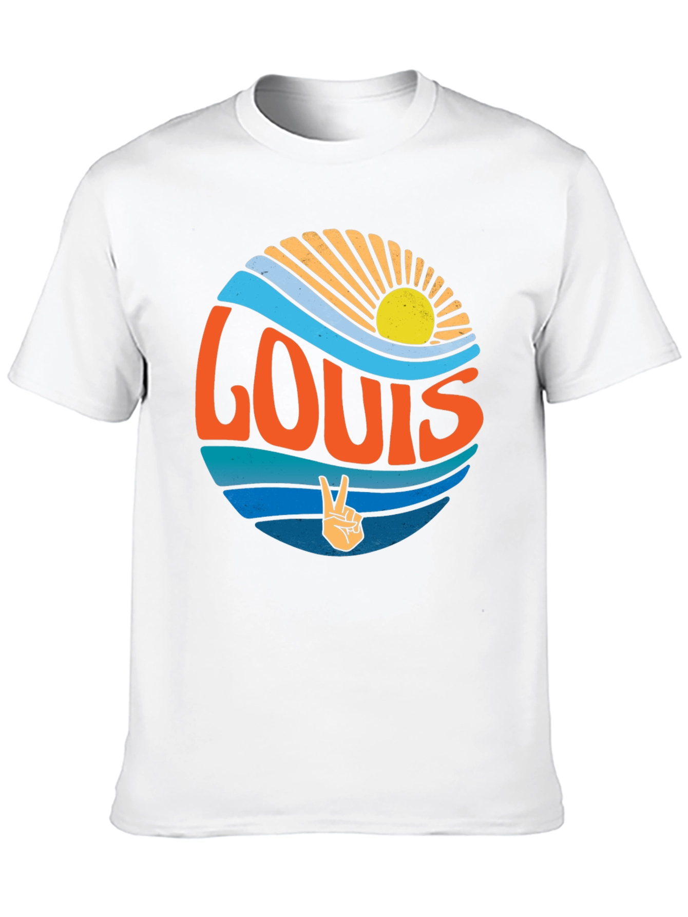 Retro LOUIS Peace Sign T-Shirt