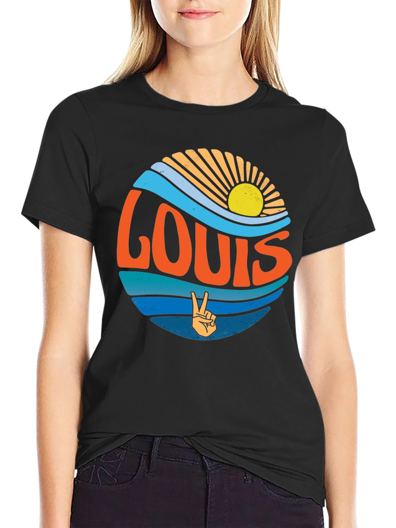 Retro LOUIS Peace Sign T-Shirt