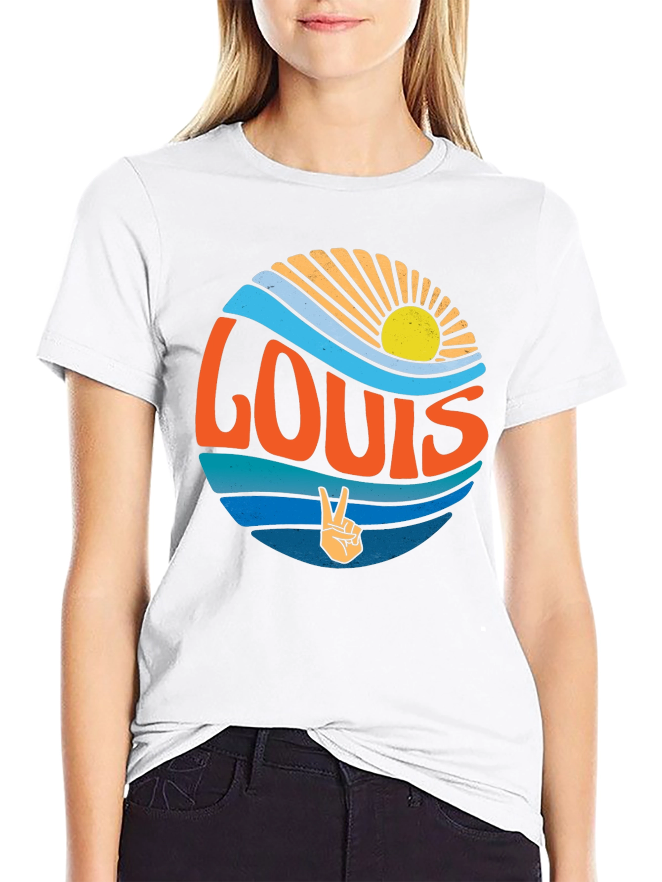 Retro LOUIS Peace Sign T-Shirt