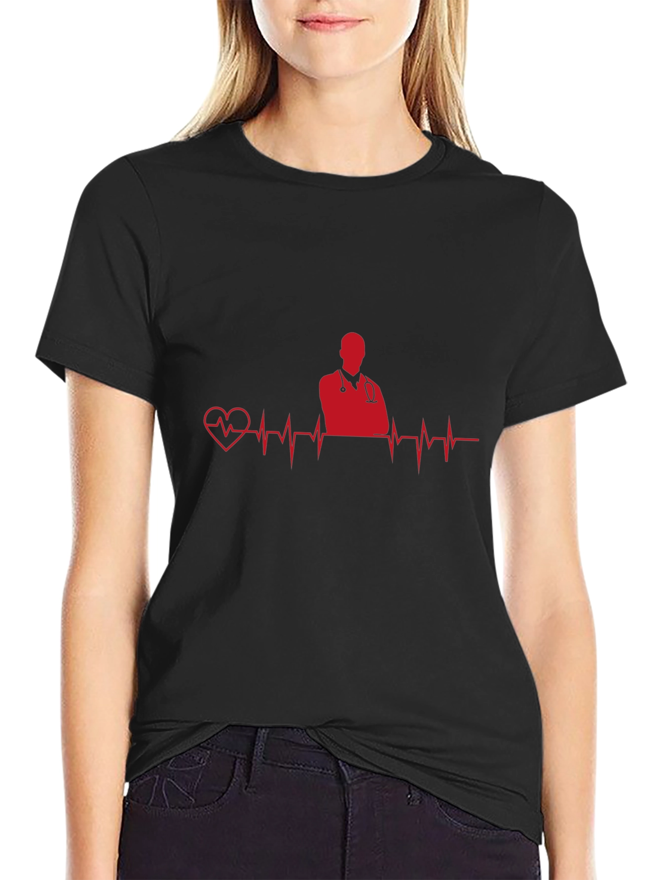 Doctor Heartbeat Graphic Tee - Black