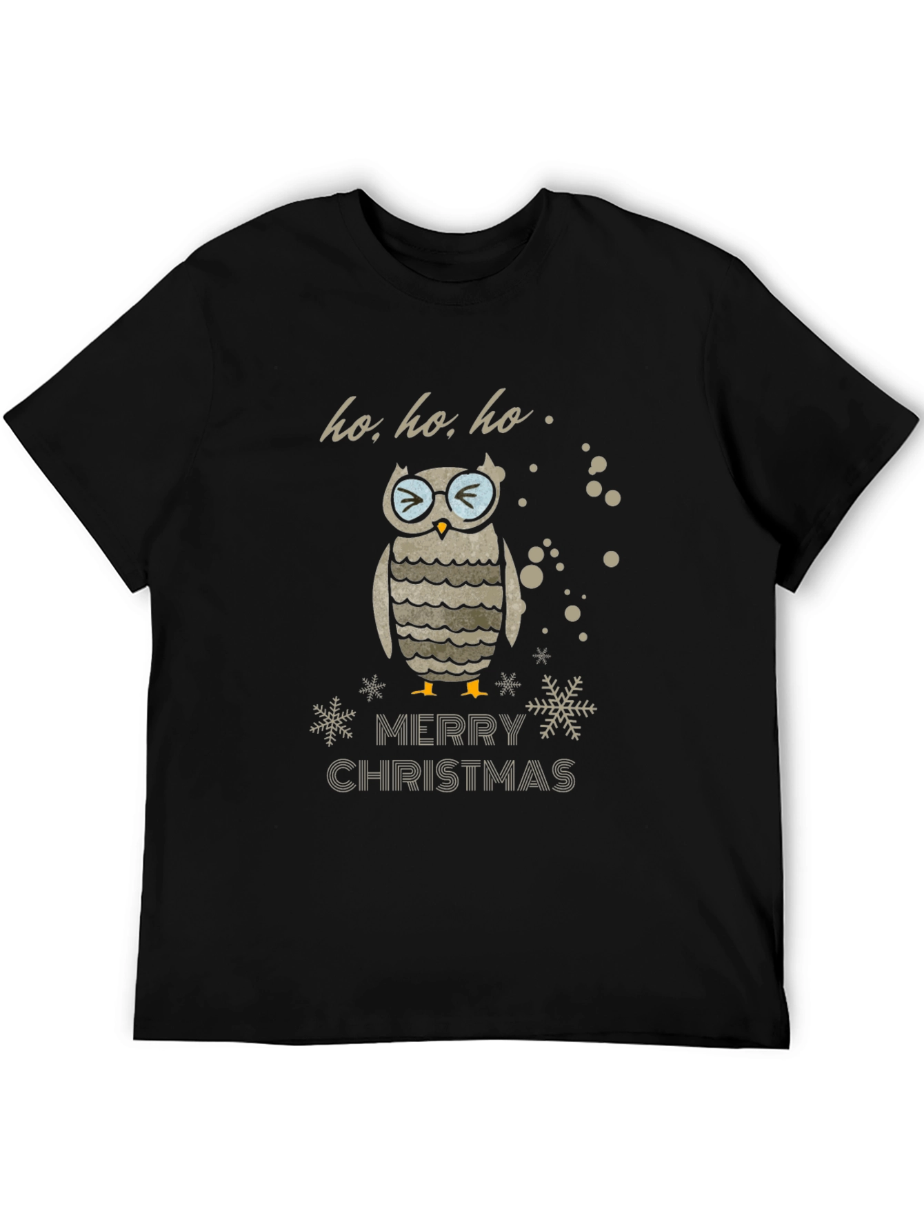Owl Merry Christmas Graphic T-Shirt