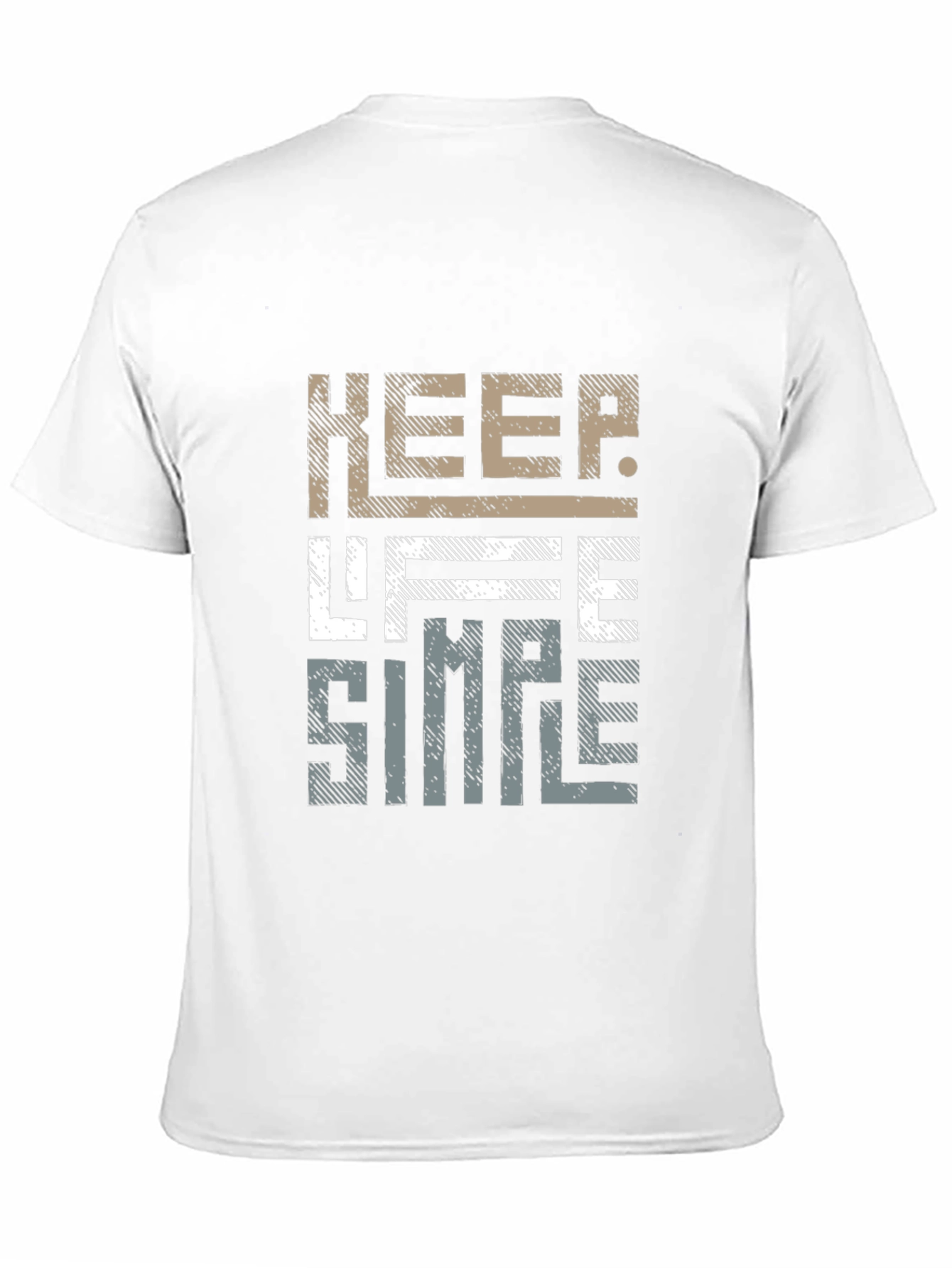 Keep Life Simple Graphic Print Crew Neck Tee
