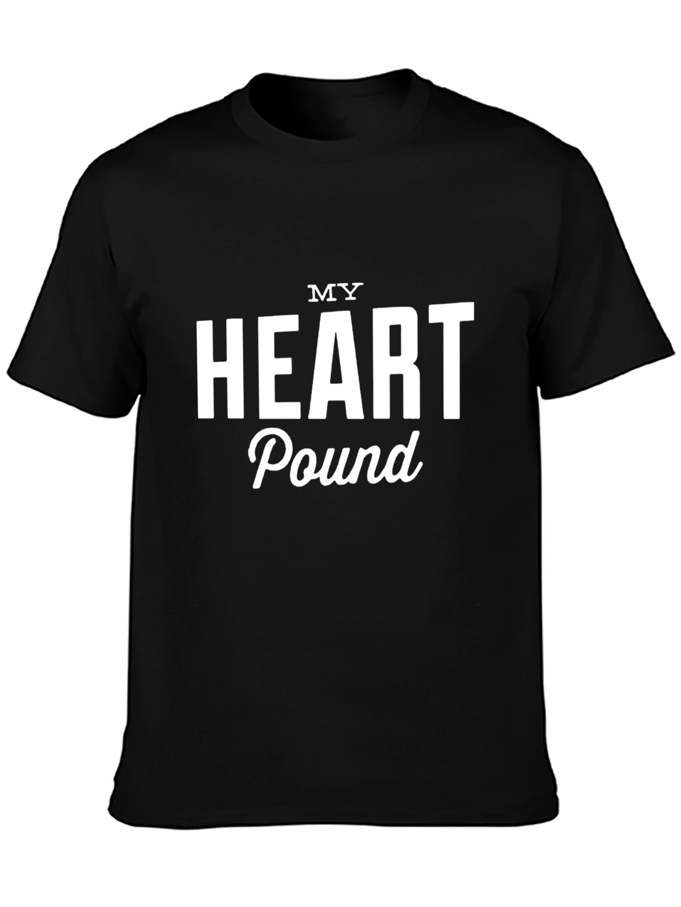My Heart Pound Black Graphic Tee