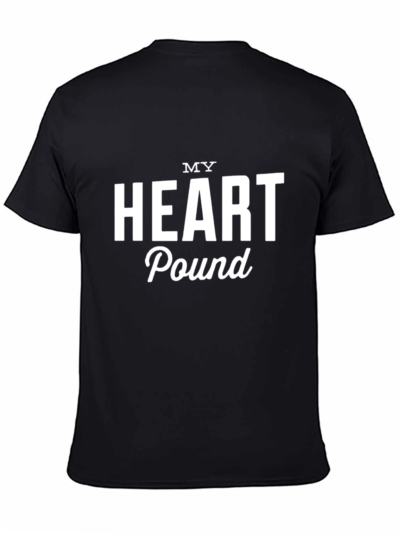 My Heart Pound Black Graphic Tee