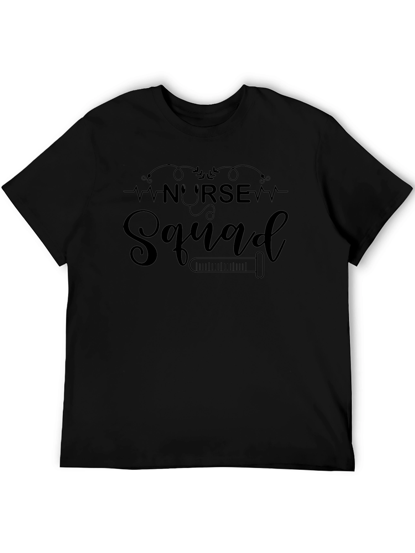 Nurse Squad T-Shirt - Black Graphic Tee