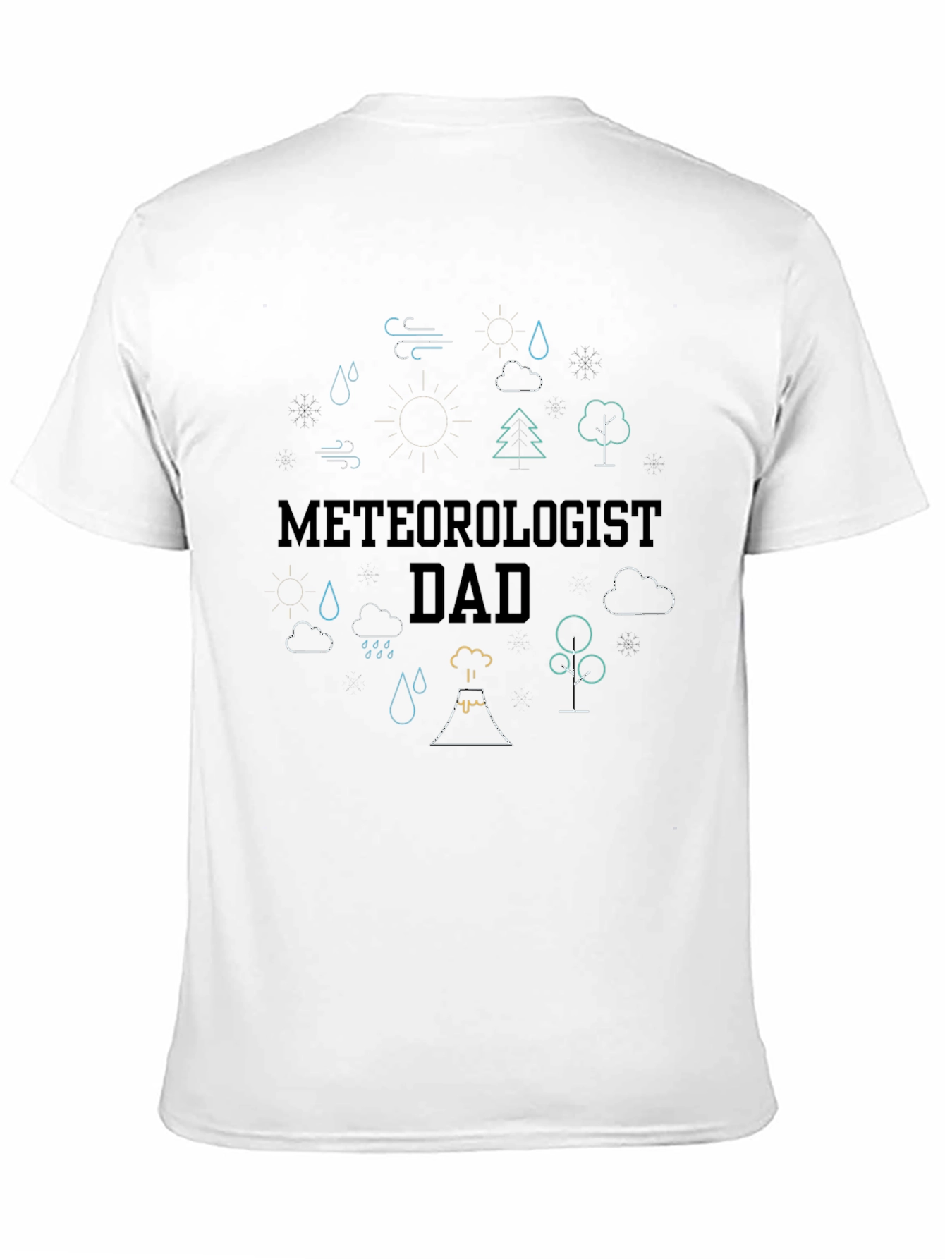 Meteorologist Dad Black Graphic T-Shirt