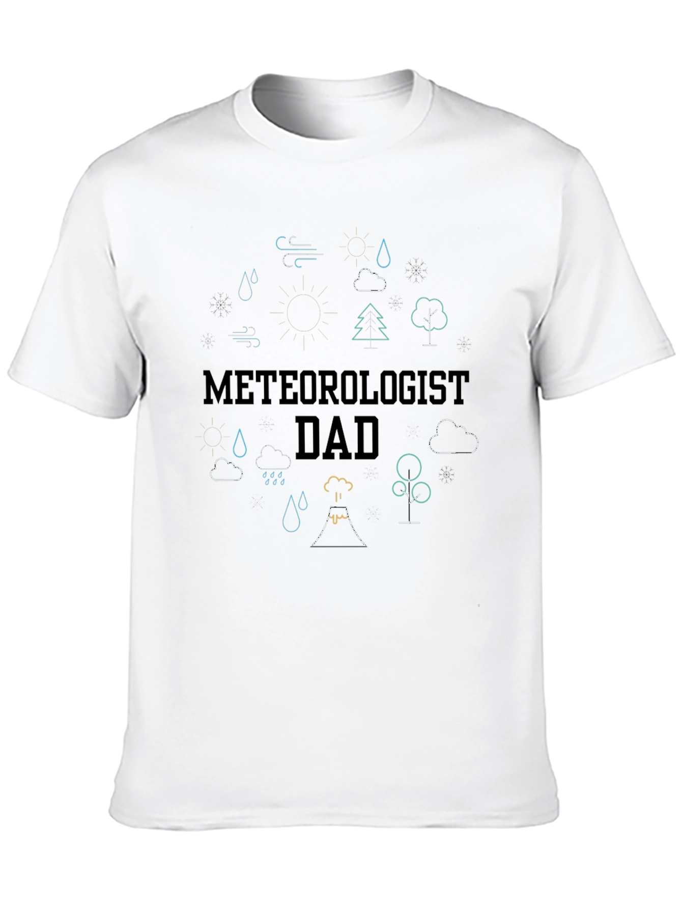 Meteorologist Dad Black Graphic T-Shirt