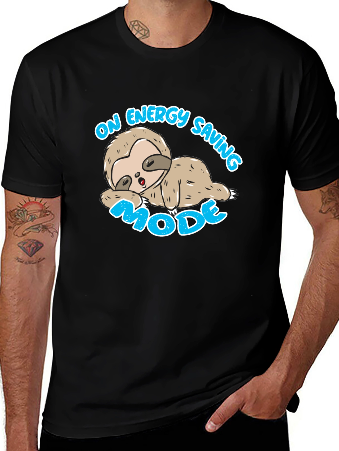 Lazy Sloth On Energy Saving Mode T-Shirt