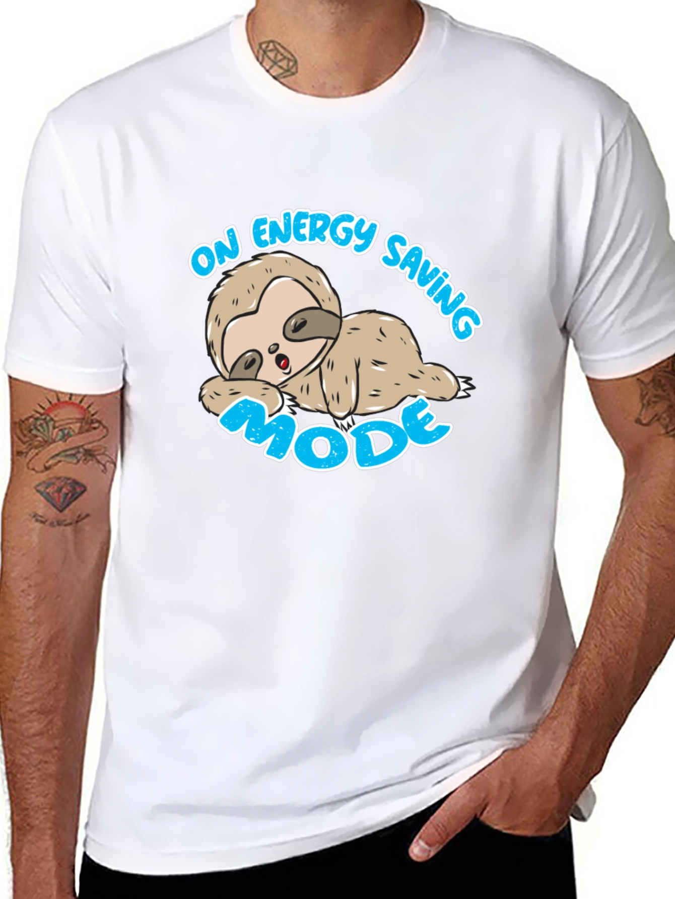 Lazy Sloth On Energy Saving Mode T-Shirt