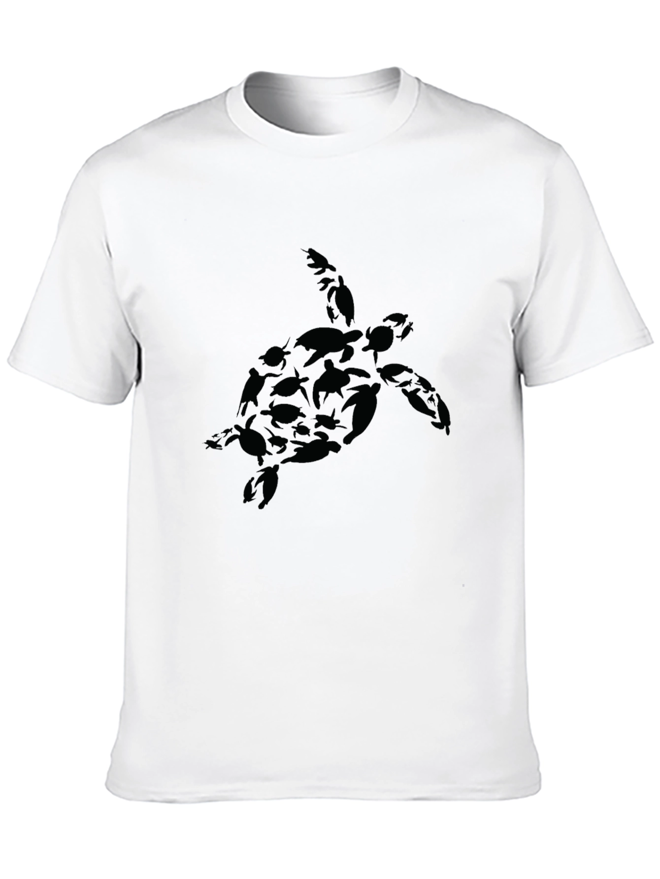 Turtle Silhouette Graphic Tee - Black