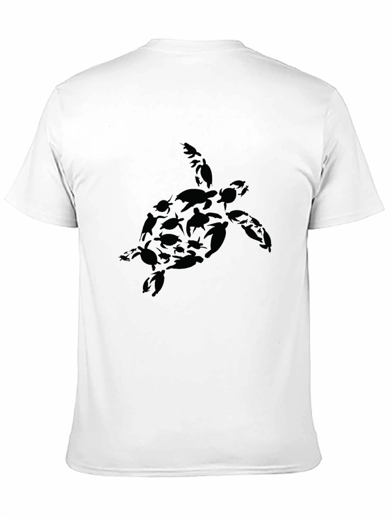 Turtle Silhouette Graphic Tee - Black