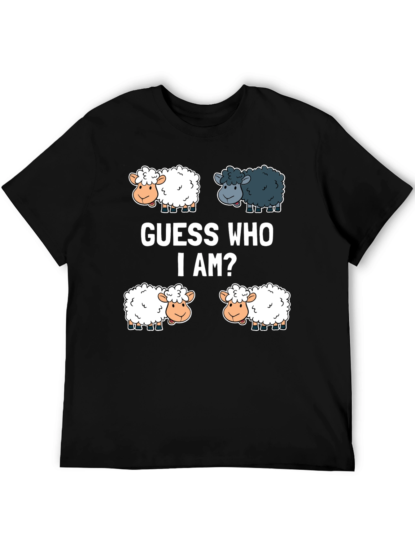 Guess Who I Am? Sheep Graphic T-Shirt