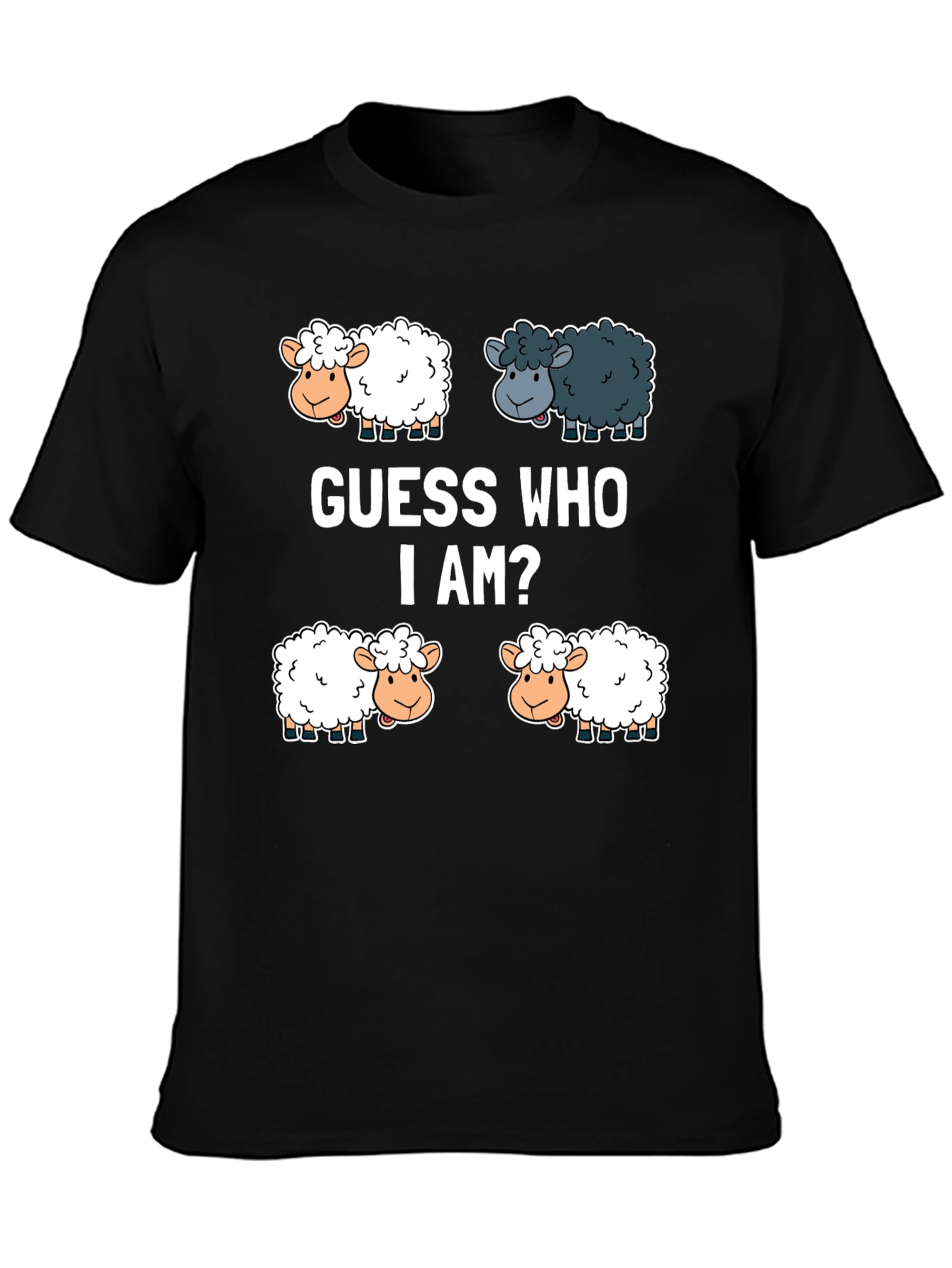 Guess Who I Am? Sheep Graphic T-Shirt