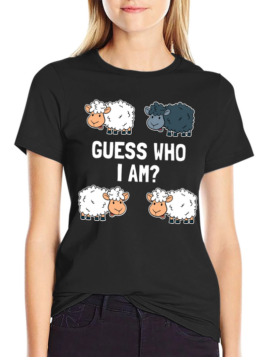 Guess Who I Am? Sheep Graphic T-Shirt