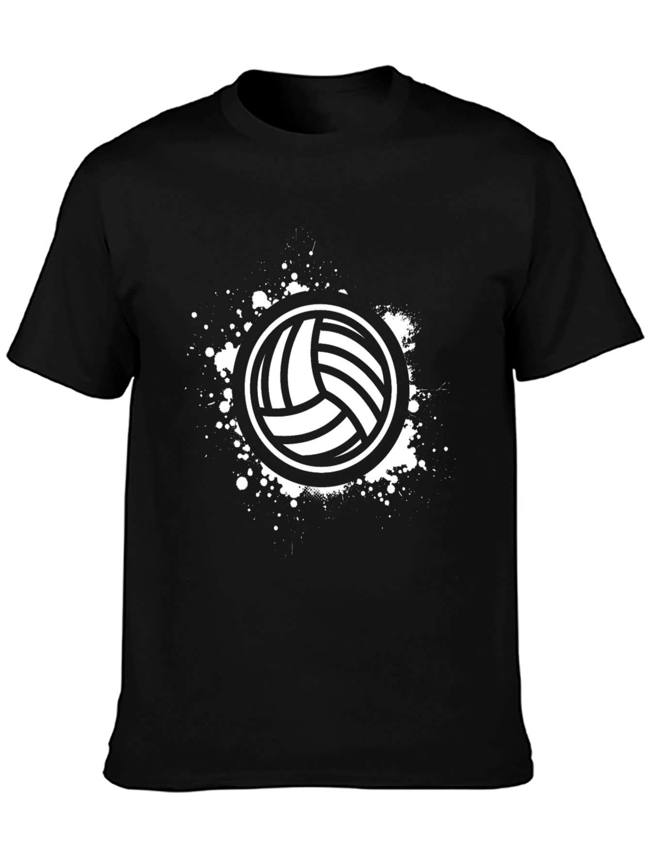 Volleyball Graphic Black T-Shirt