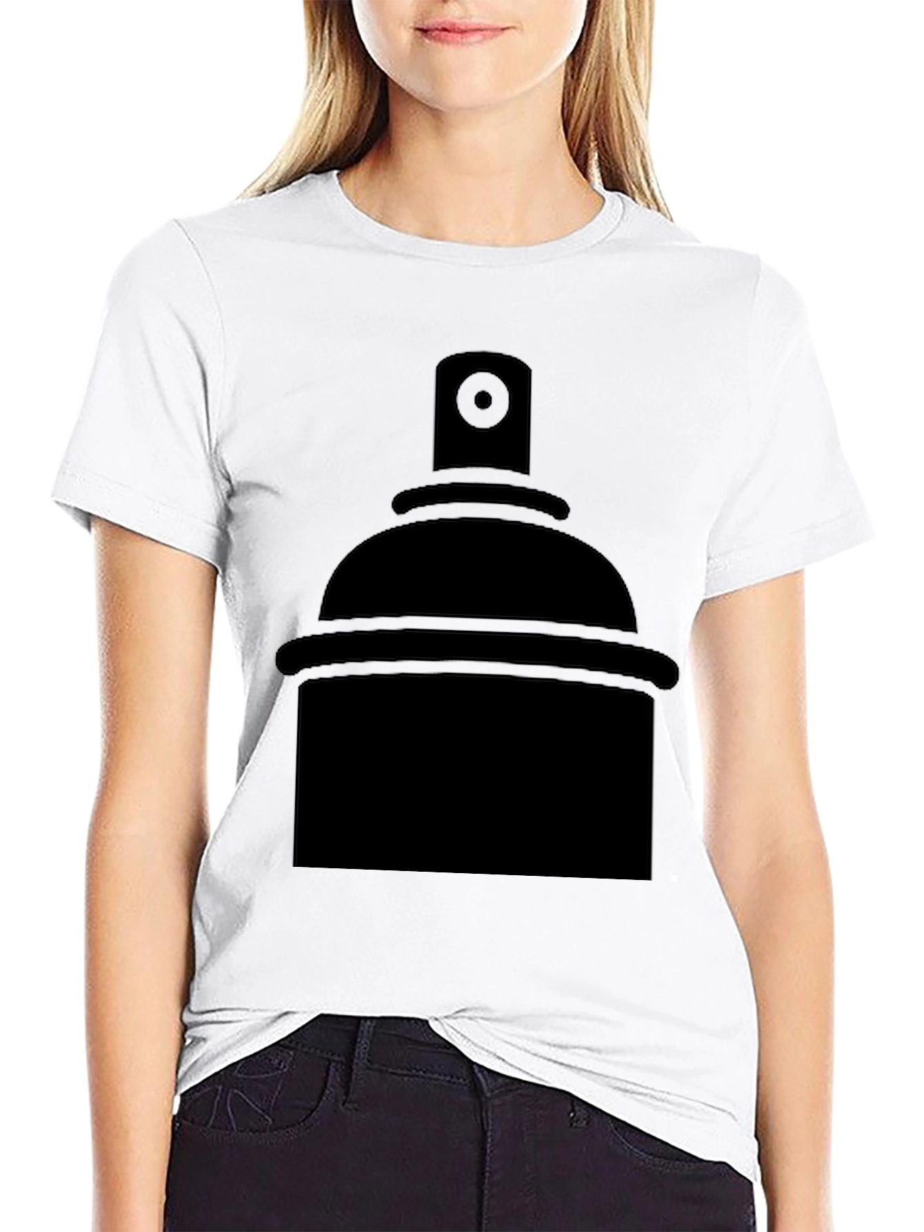 Spray Can Graphic Tee - Black Print T-Shirt