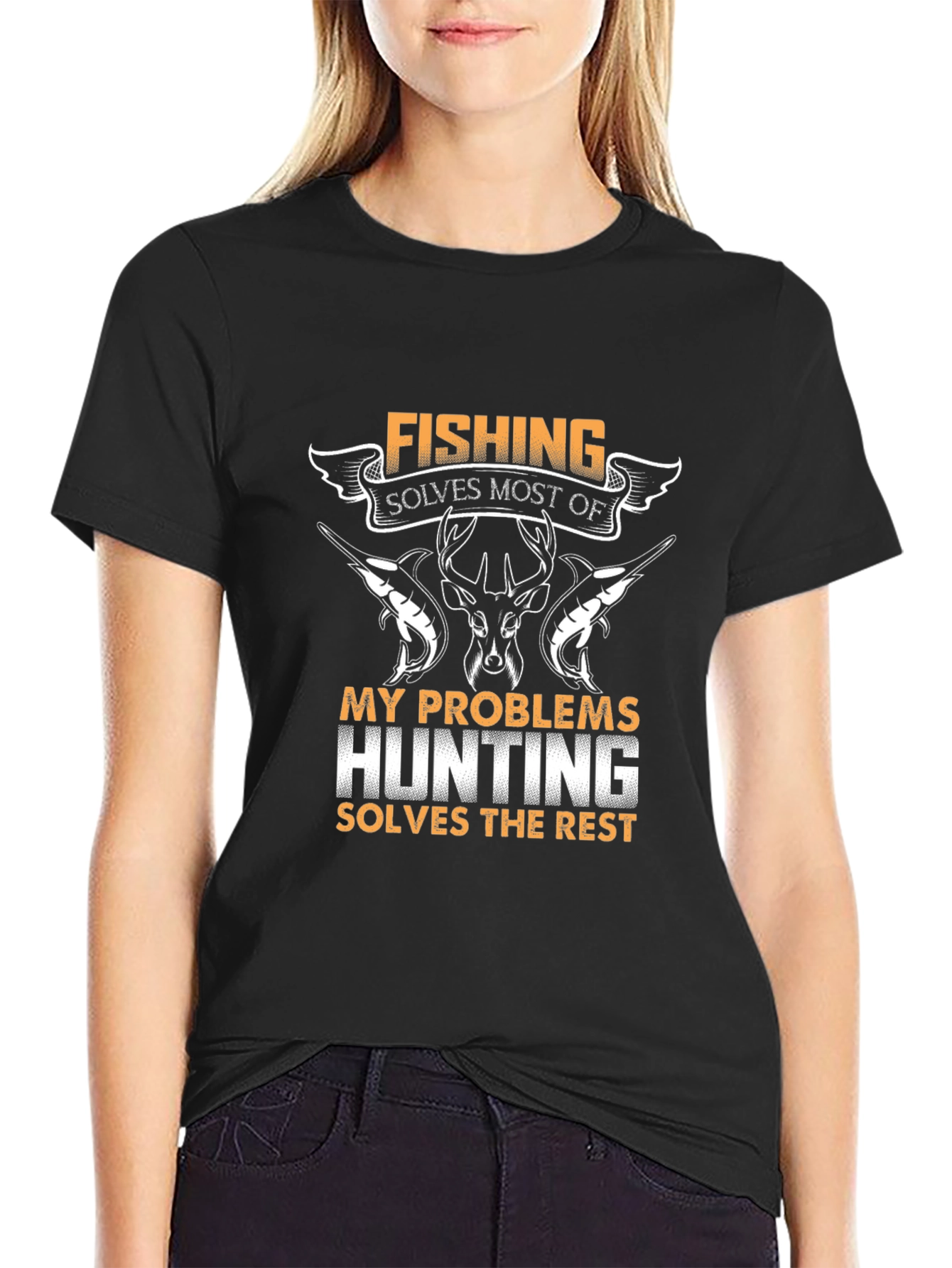 Fishing and Hunting Solves My Problems T-Shirt
