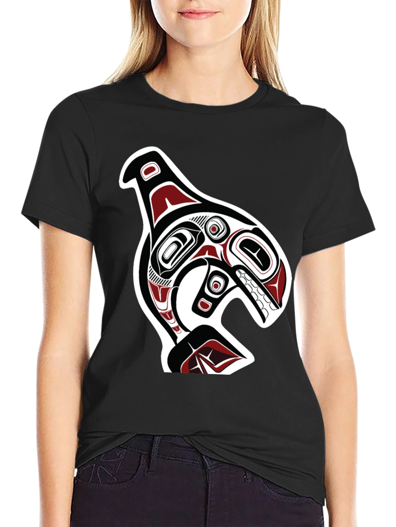 Killer Whale Graphic Tee - Native American Inspired Design