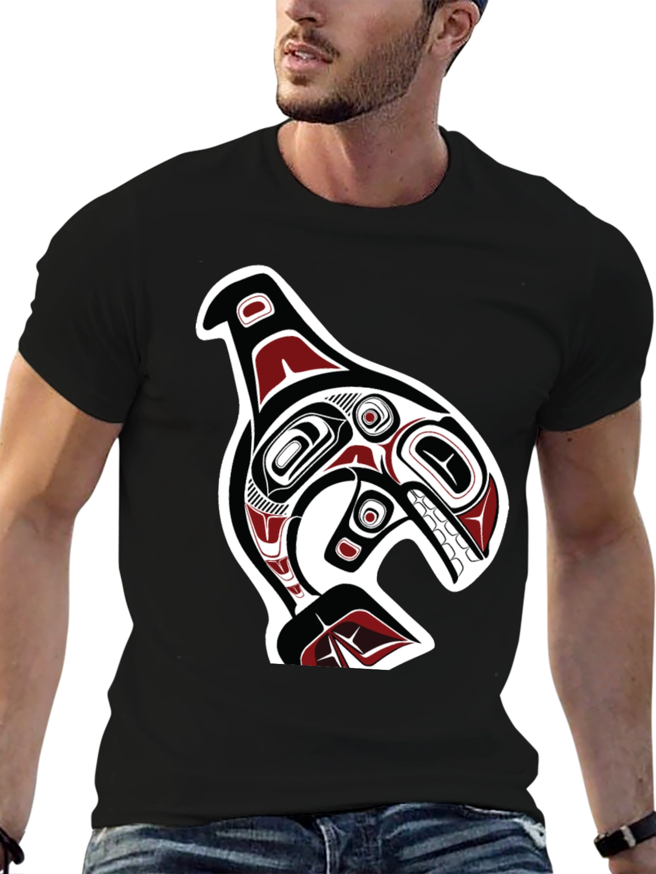 Killer Whale Graphic Tee - Native American Inspired Design