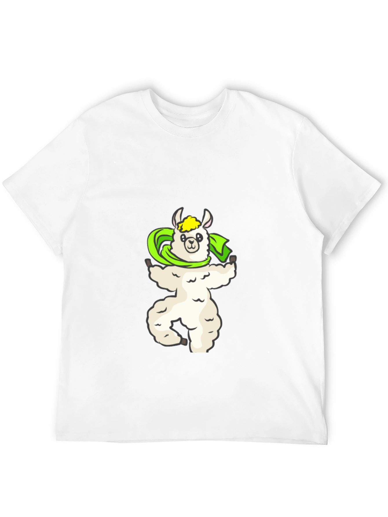 Llama Superhero Graphic Tee - Soft Black Cotton T-Shirt